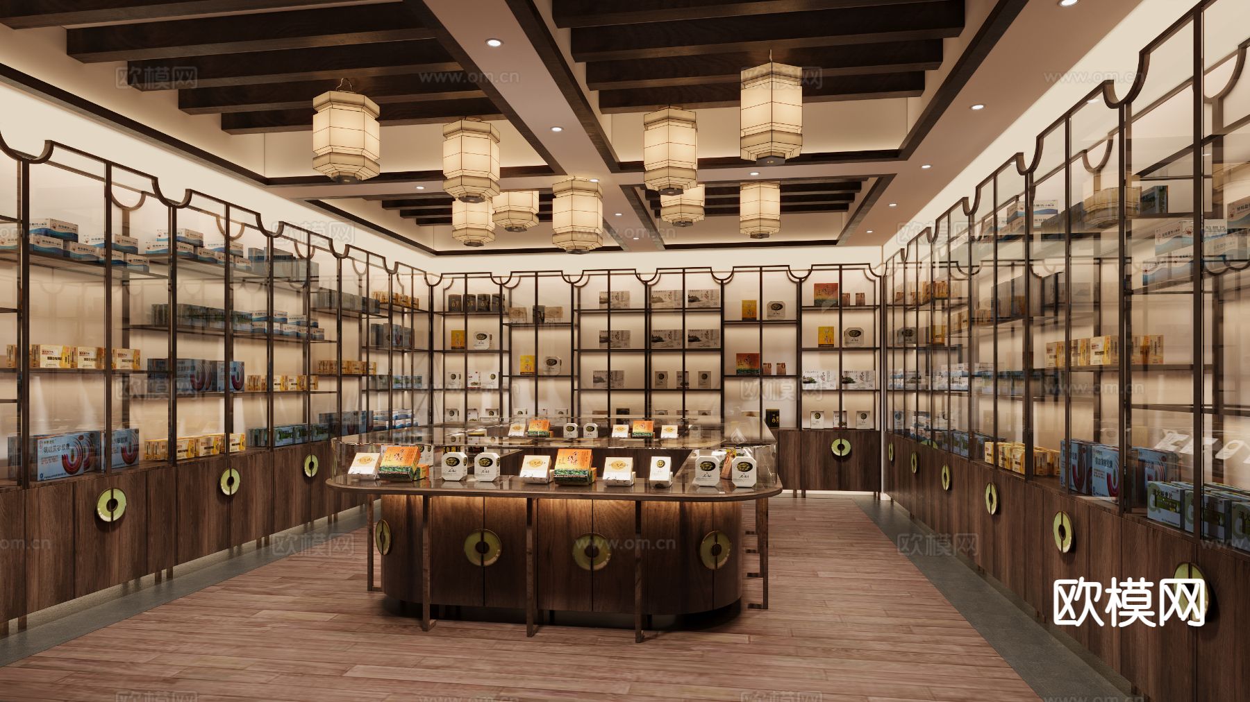 特产专卖店 土特产店su模型下载（渲染图2）