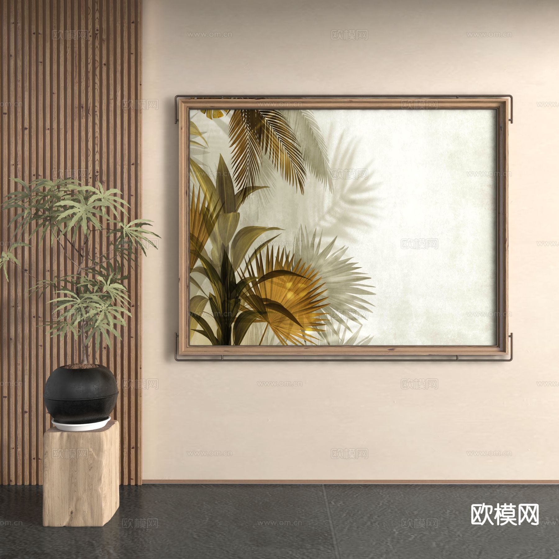 油画 植物画 装饰画3d模型