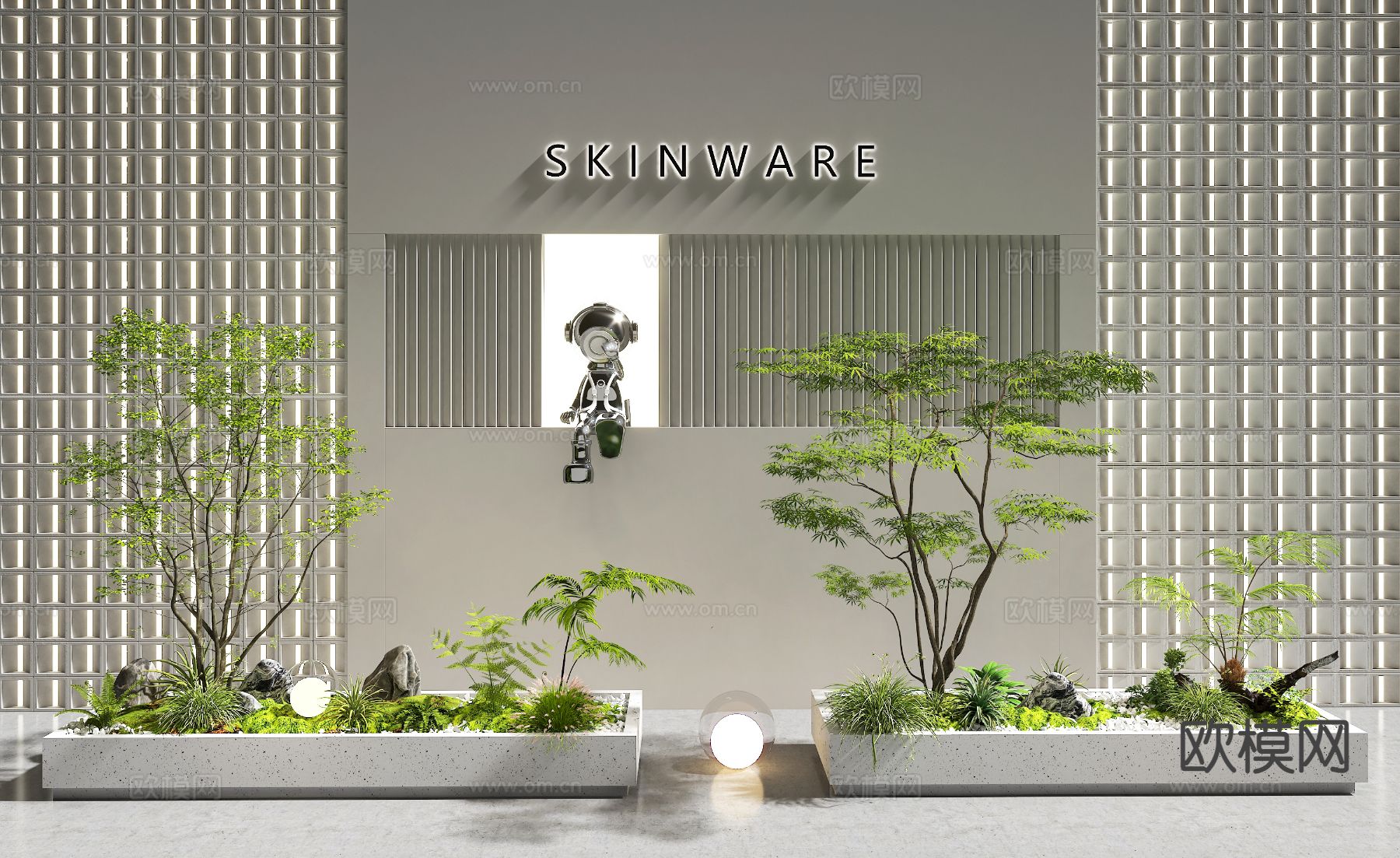 绿植造景 景观小品 植物堆3d模型