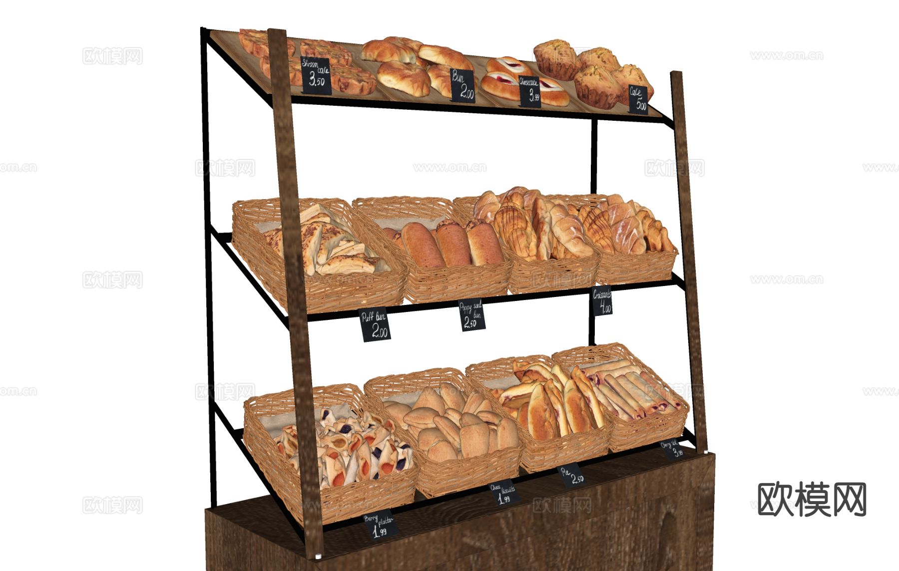 食物 美食 面包 法棍su模型下载（渲染图1）