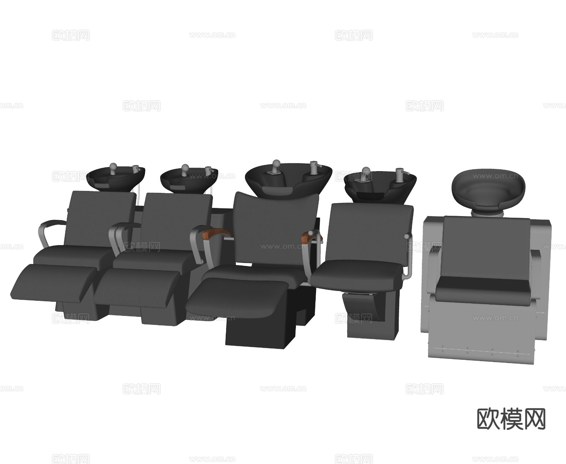 现代洗头椅 按摩椅 理发椅su模型下载（渲染图1）