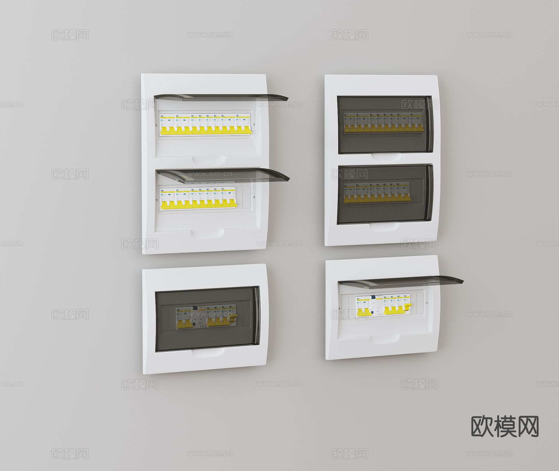 电表总开关 电闸箱 强电箱 闸刀电源3d模型