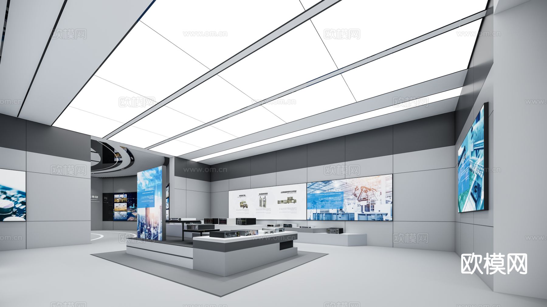 科技展厅su模型下载（渲染图3）