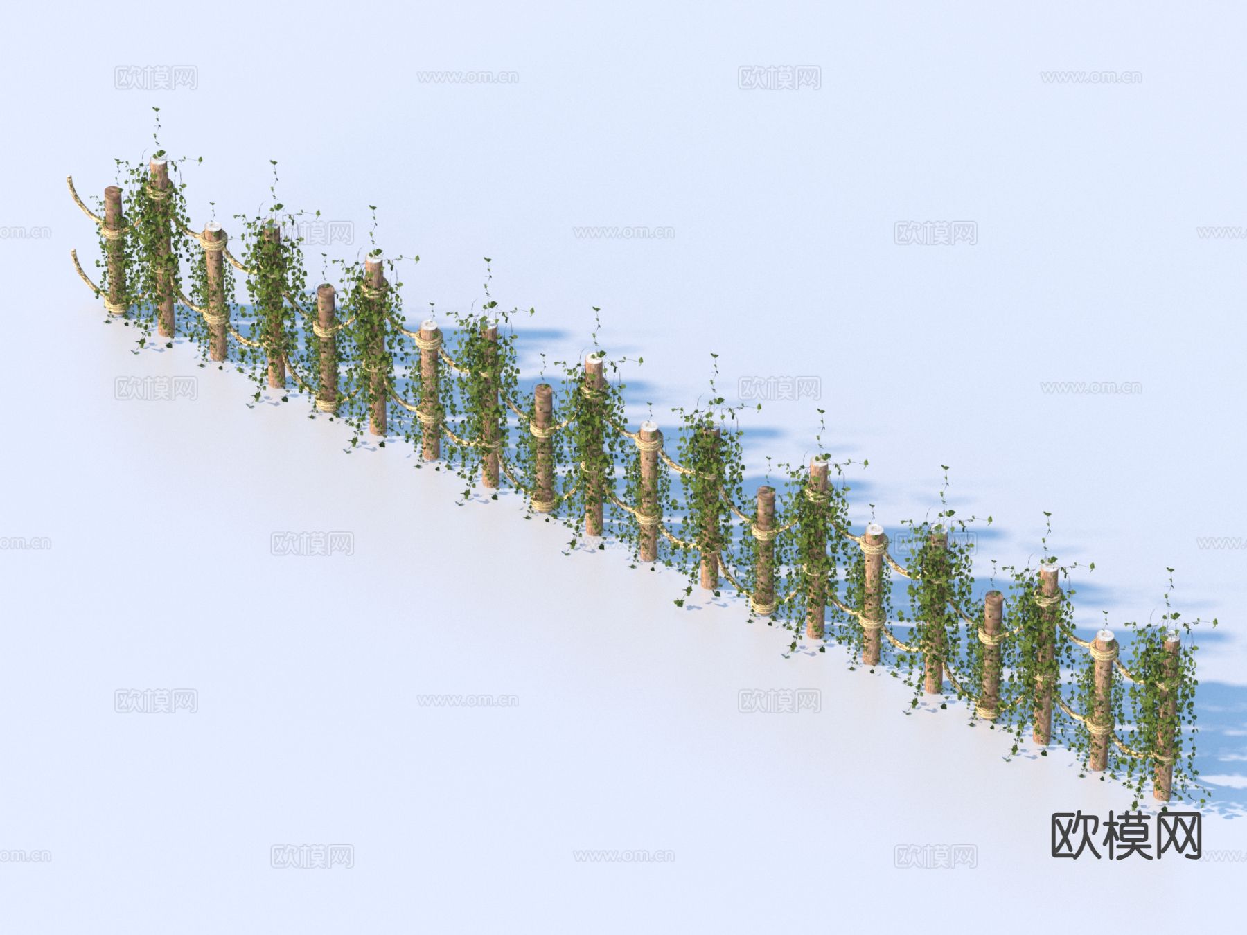 藤蔓栏杆 栅栏 围栏 护栏3d模型