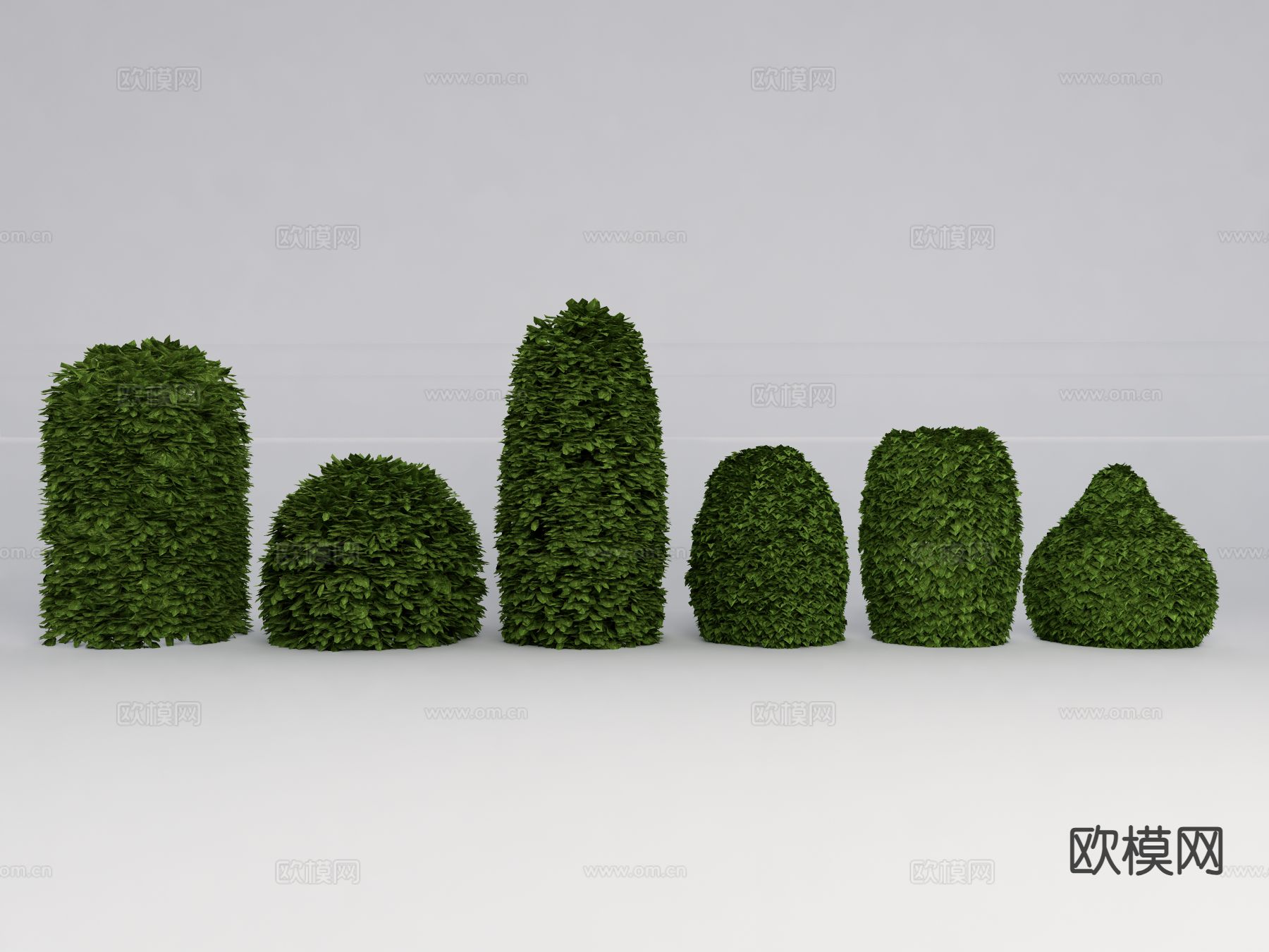修剪绿篱 造型灌木 灌木球su模型下载（渲染图1）