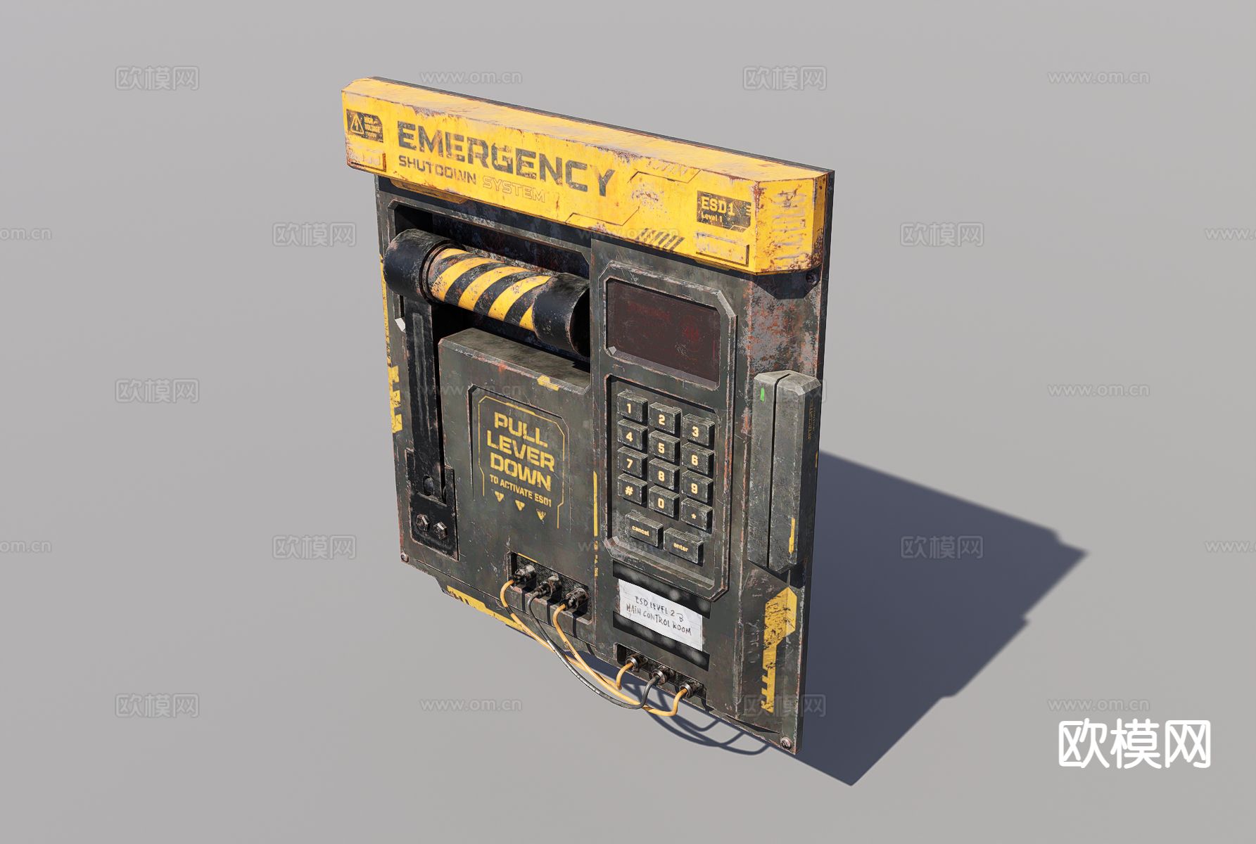 应急面板3d模型下载（渲染图2）