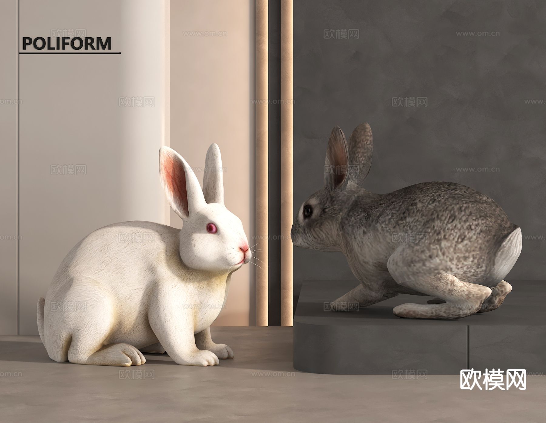动物 兔子su模型下载（渲染图2）