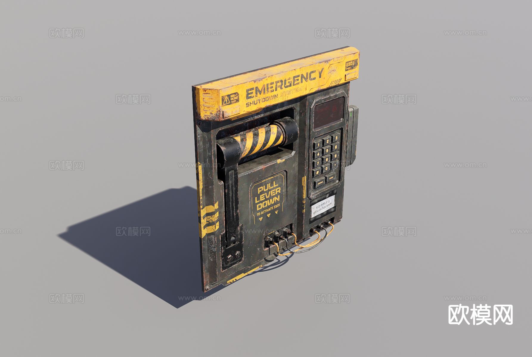 应急面板3d模型下载（渲染图1）
