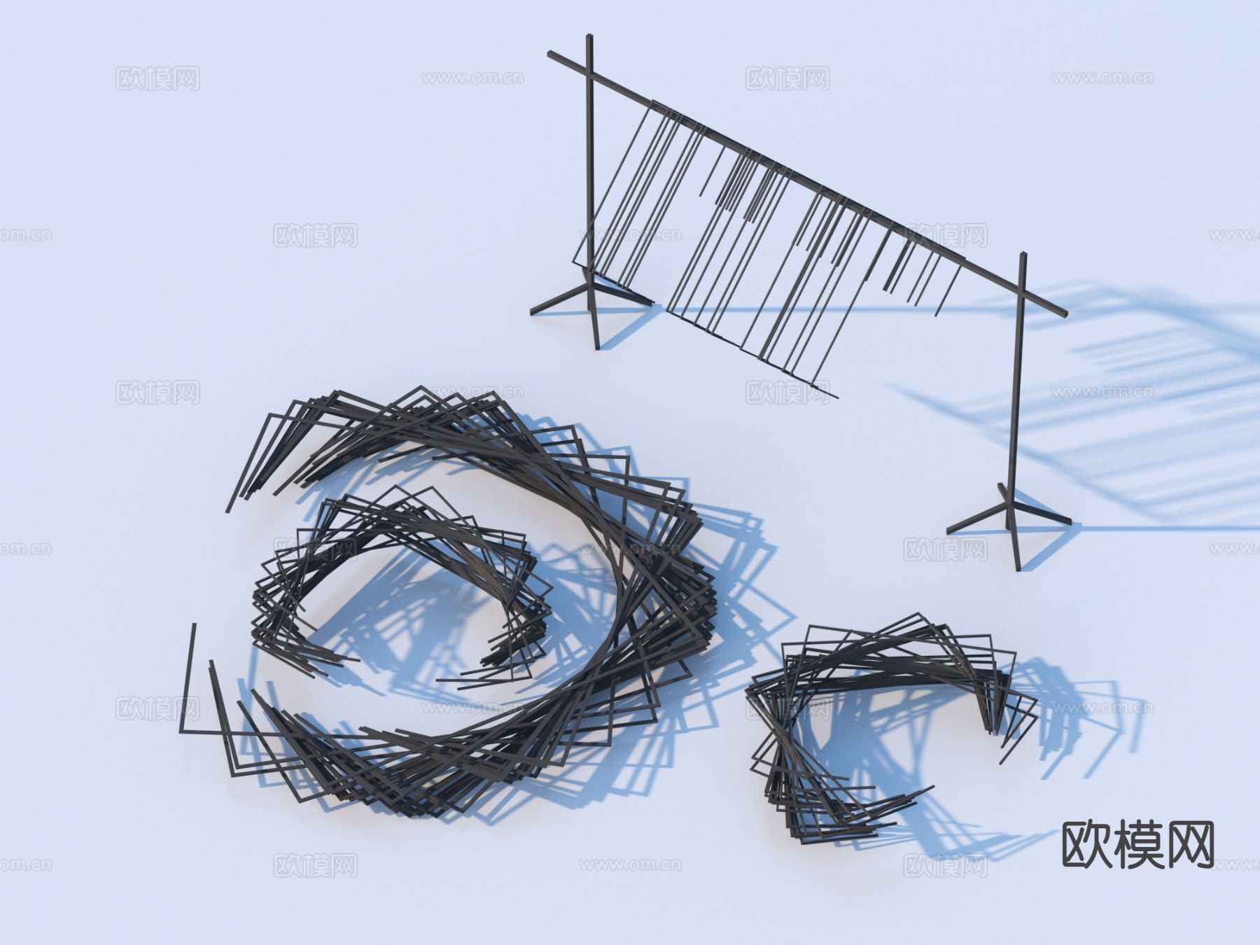 钢筋材料 施工小品 工业设备3d模型下载