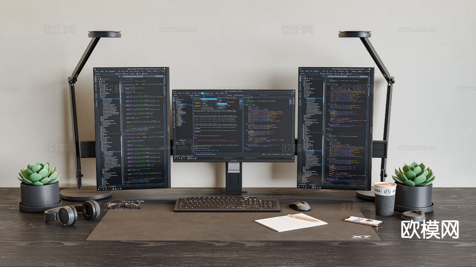 台式电脑 桌面办公用品su模型下载（渲染图2）