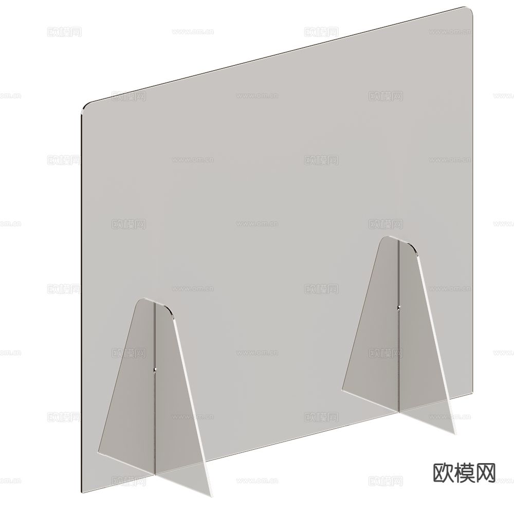 Alea 隔板 亚克力隔板 办公桌屏风3d模型