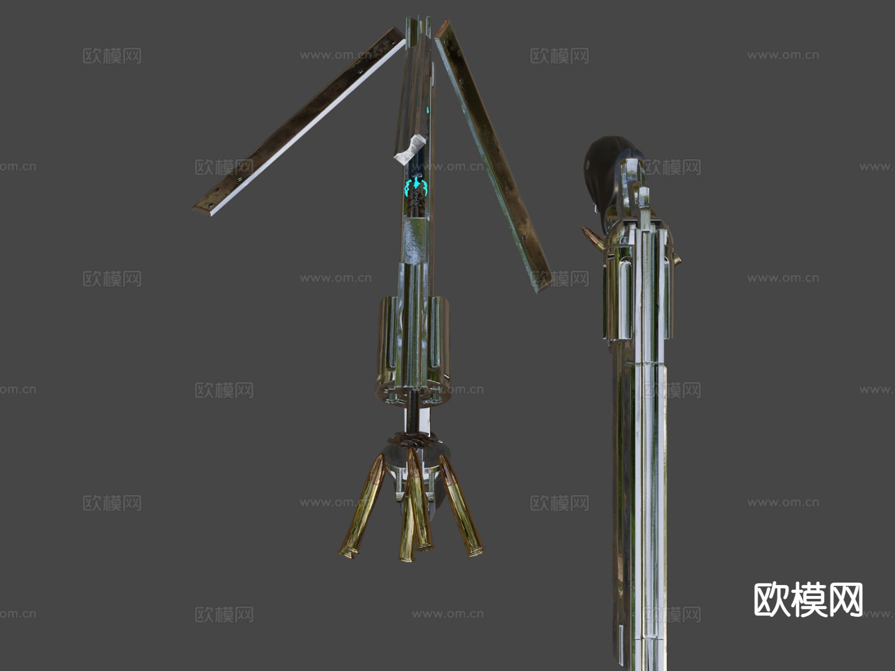 武器.长柯尔特手枪su模型下载（渲染图6）