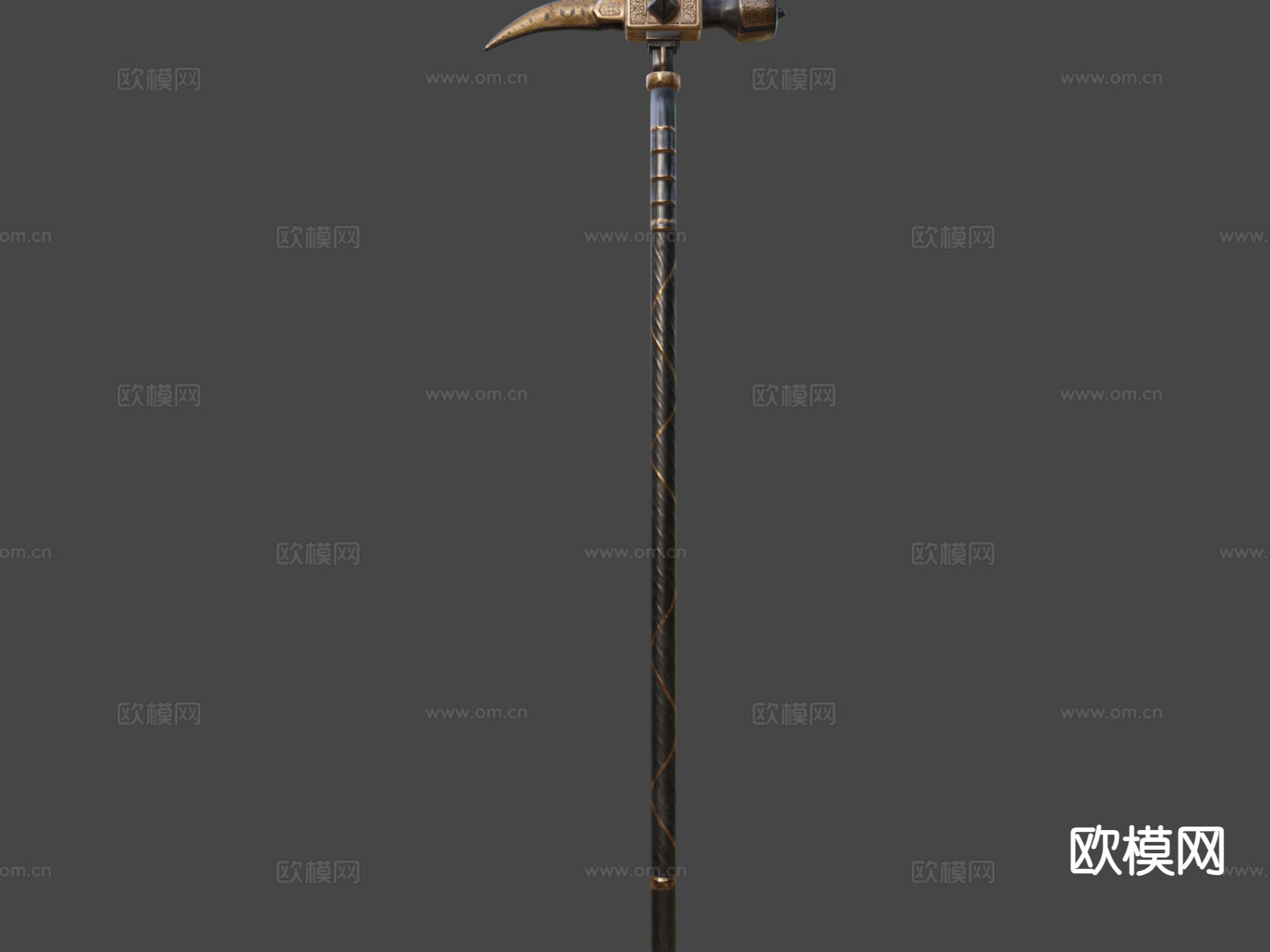 马术铁镐su模型下载（渲染图5）