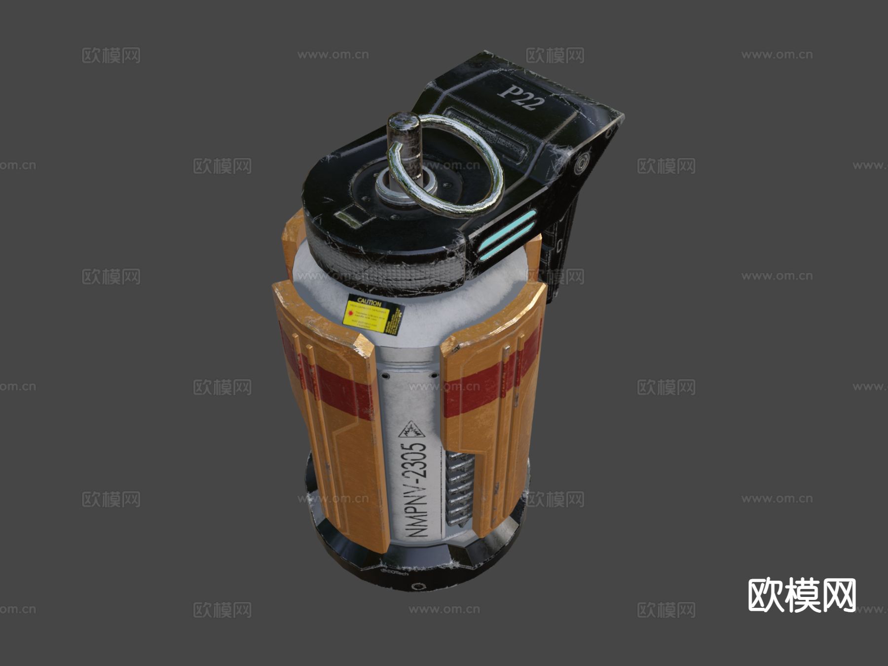 科幻手雷su模型下载（渲染图5）