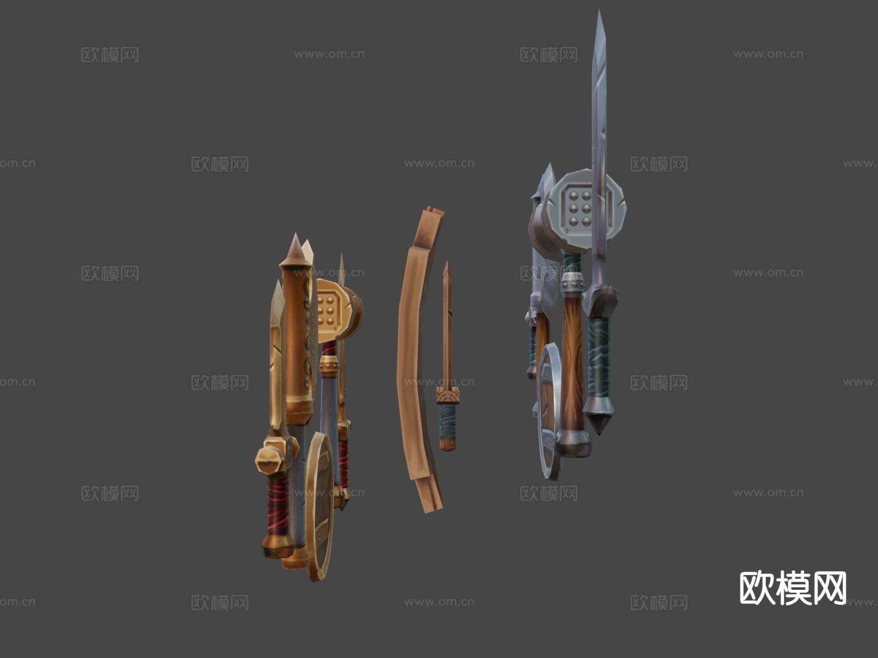 基础武器包su模型下载（渲染图4）
