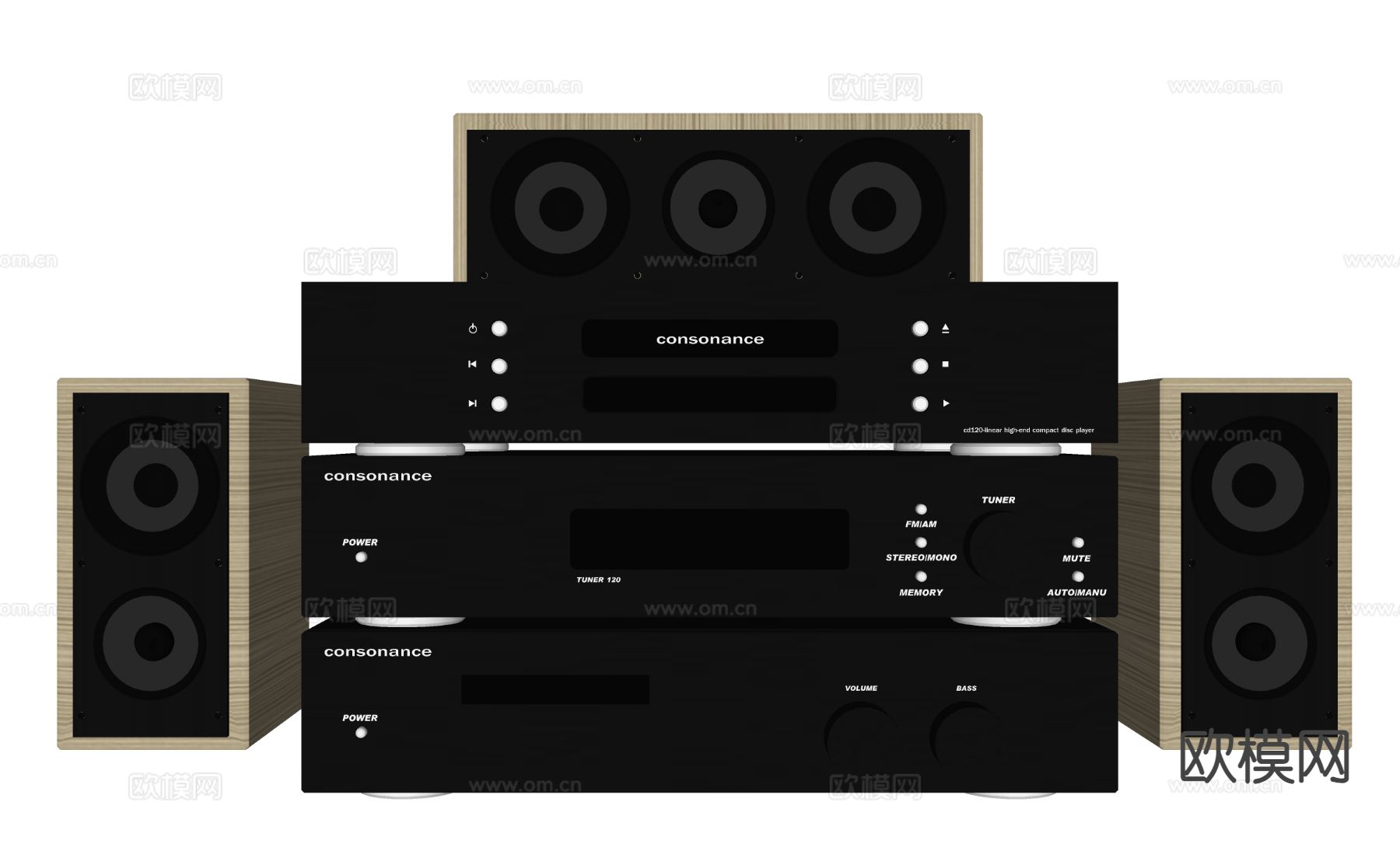 音响su模型下载（渲染图1）