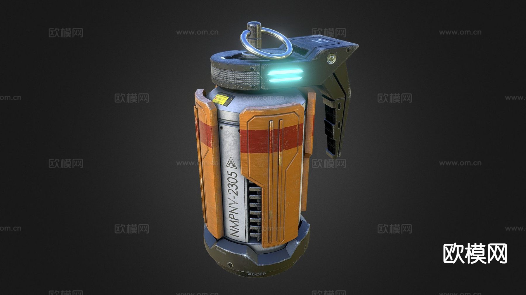 科幻手雷su模型下载（渲染图3）