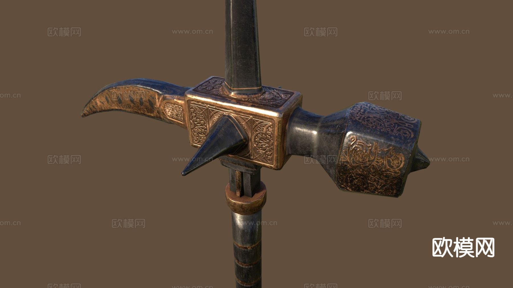 马术铁镐su模型下载（渲染图2）