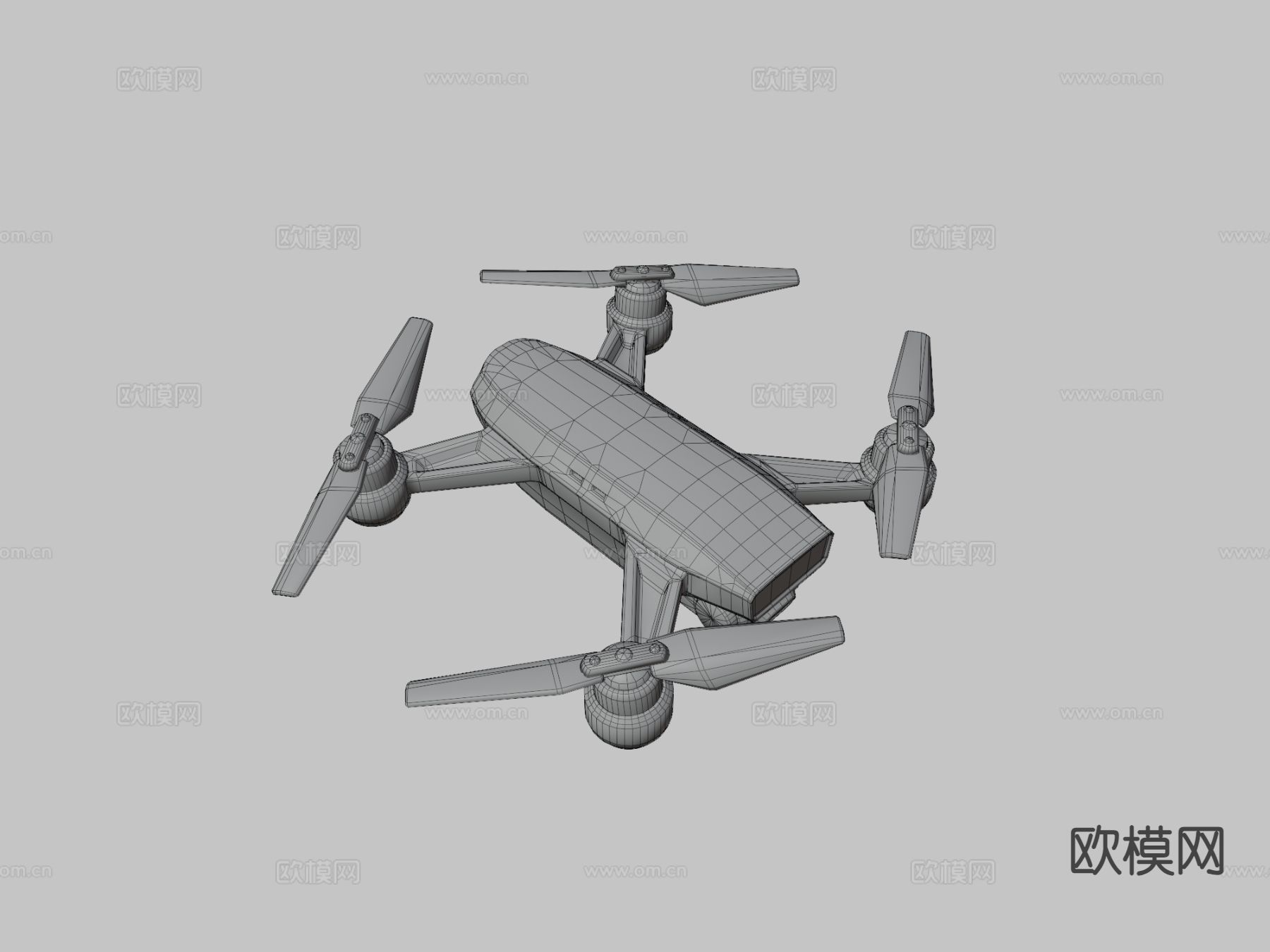 碳纤维无人机su模型下载（渲染图1）