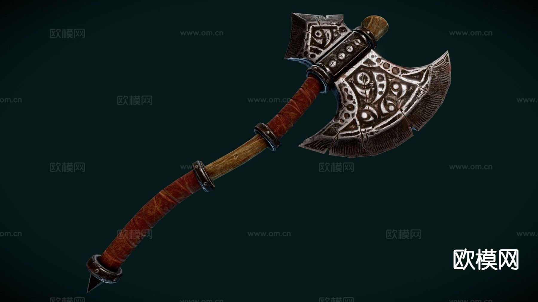 幻想斧su模型下载（渲染图2）