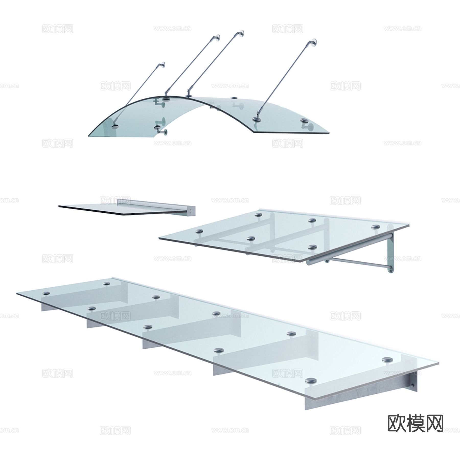 简约雨棚 遮雨棚3d模型