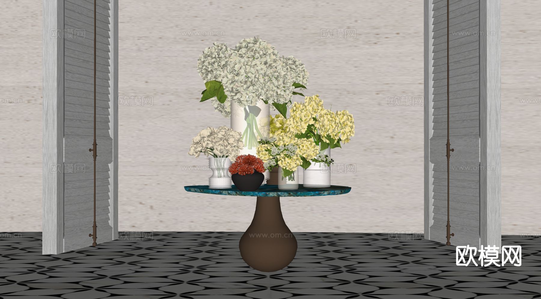 现代端景台su模型下载（渲染图1）