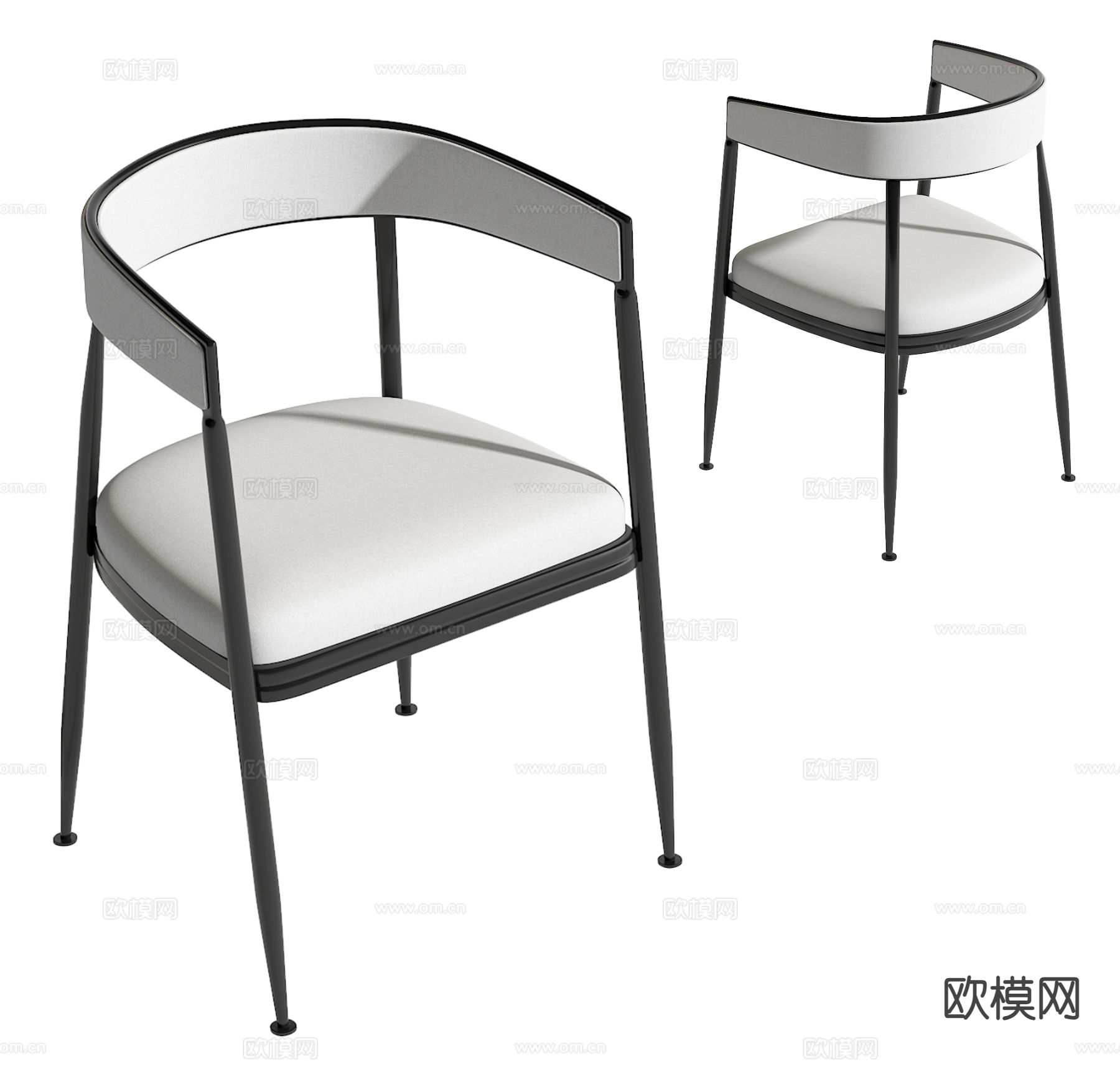 现代椅子 餐椅su模型下载（渲染图2）