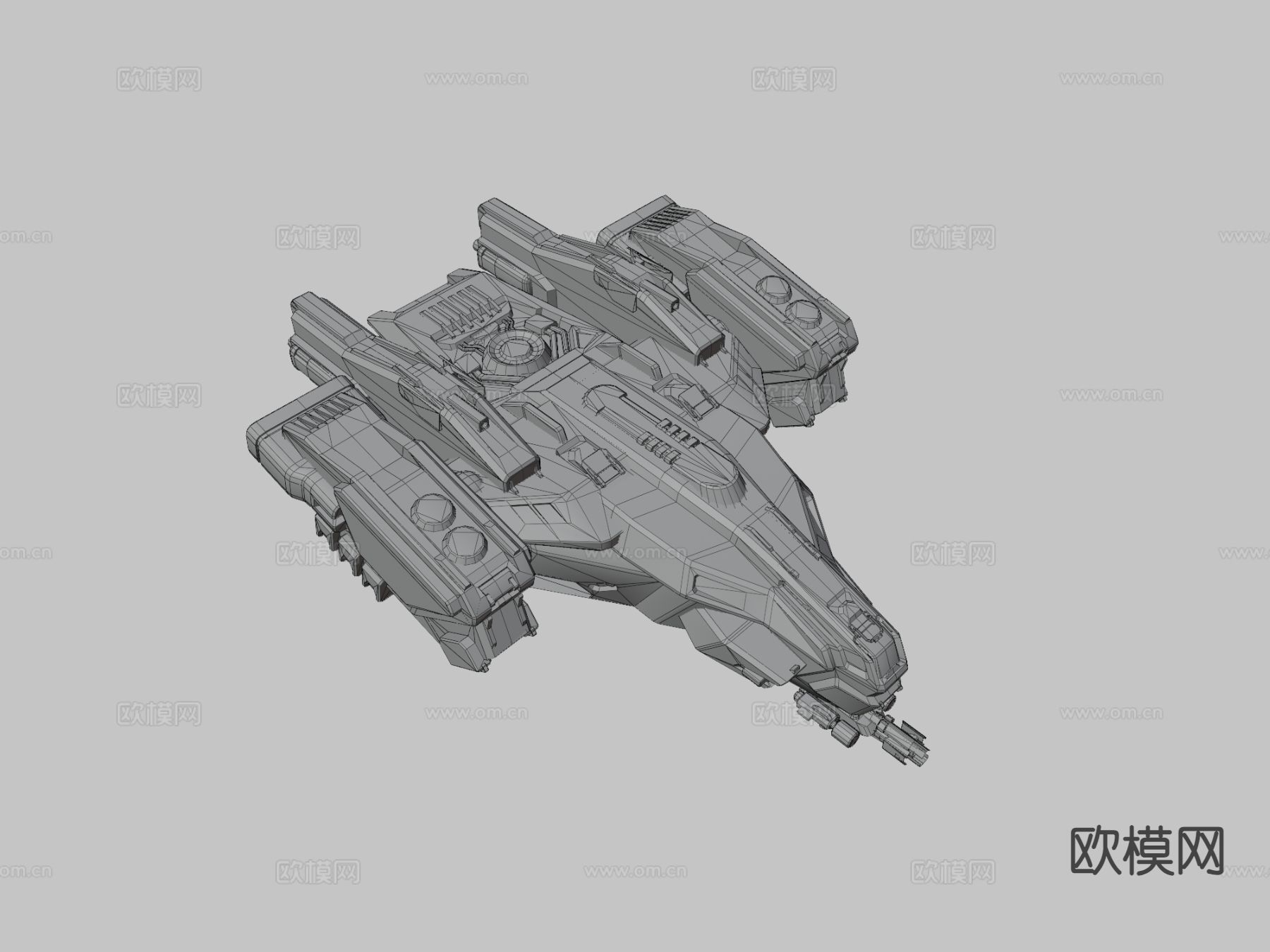 太空飞船 战斗机su模型下载（渲染图4）