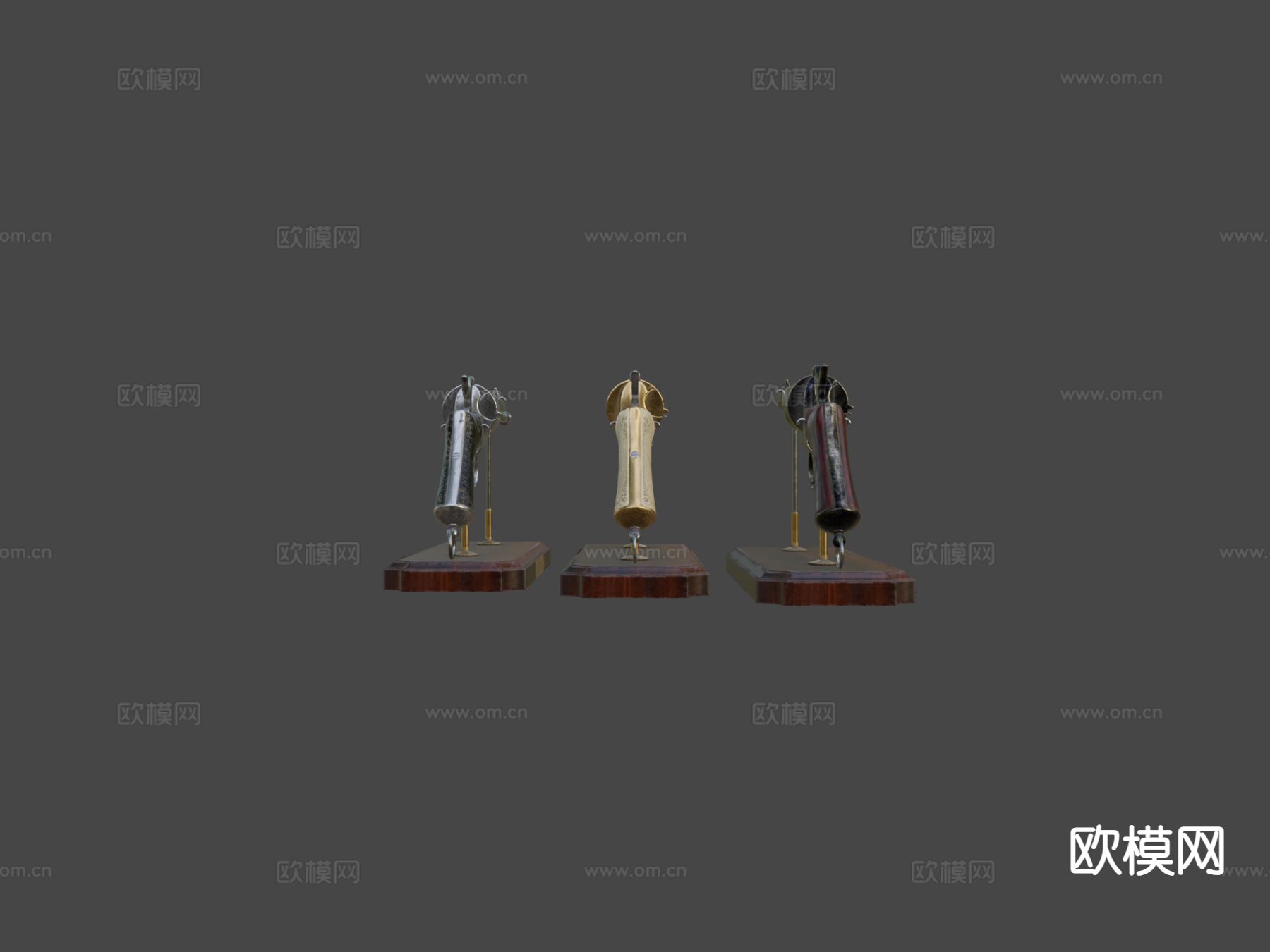 左轮手枪 枪支 枪械su模型下载（渲染图4）