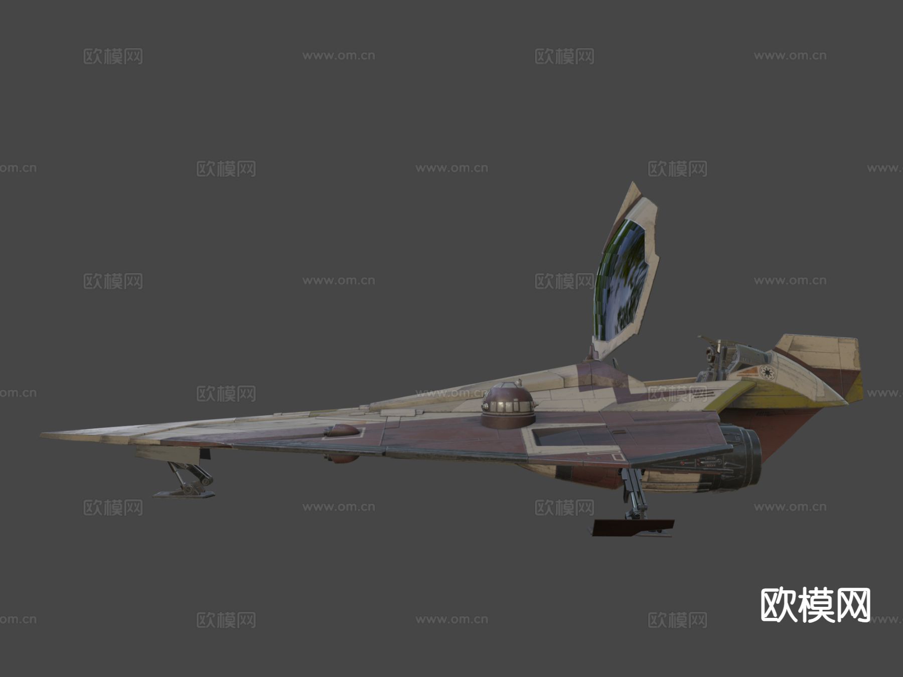 星际战斗机su模型下载（渲染图7）