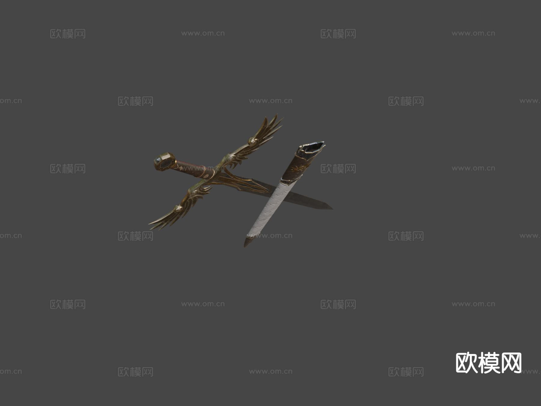 康纳之剑su模型下载（渲染图5）