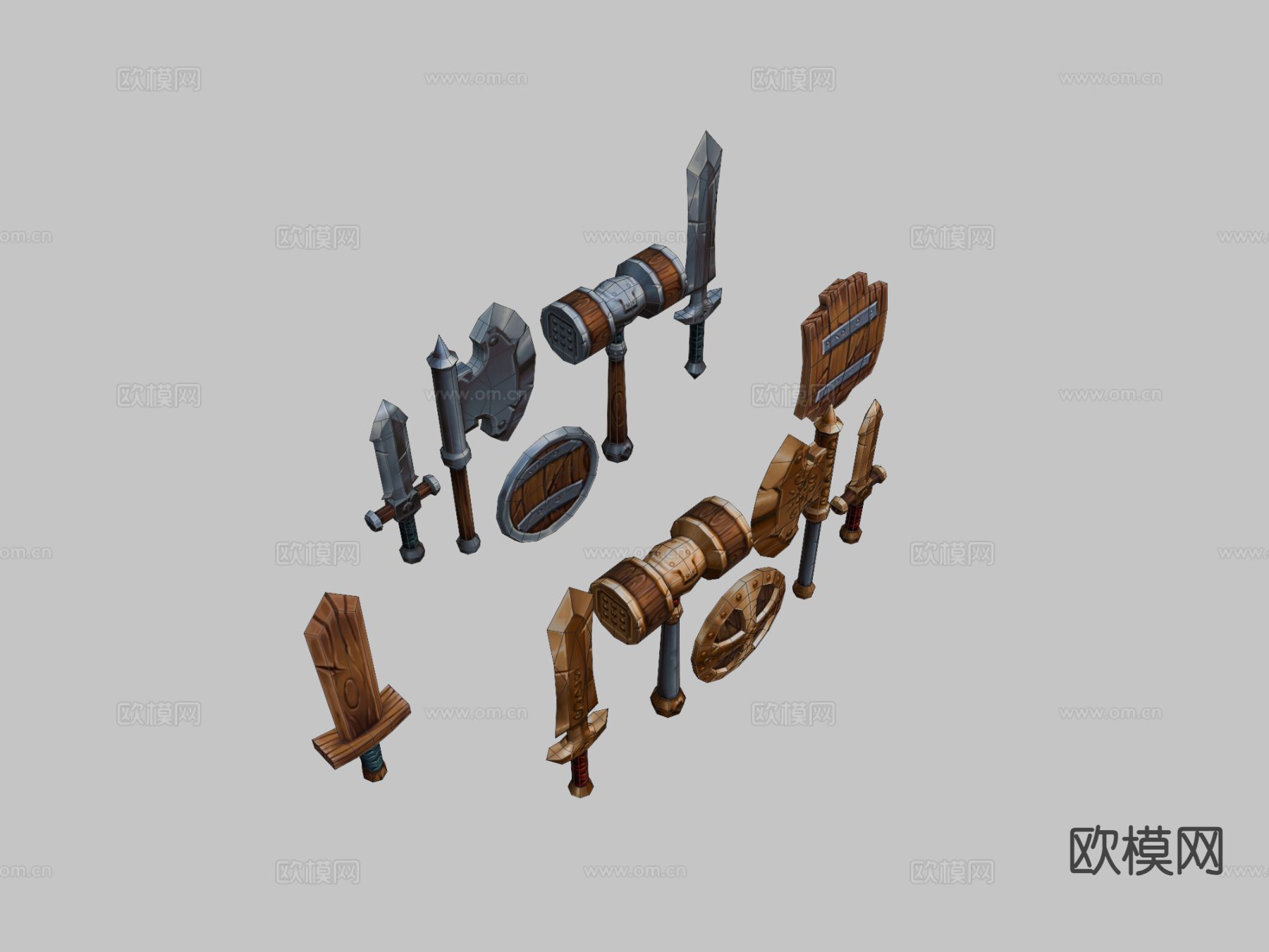 基础武器包su模型下载（渲染图5）