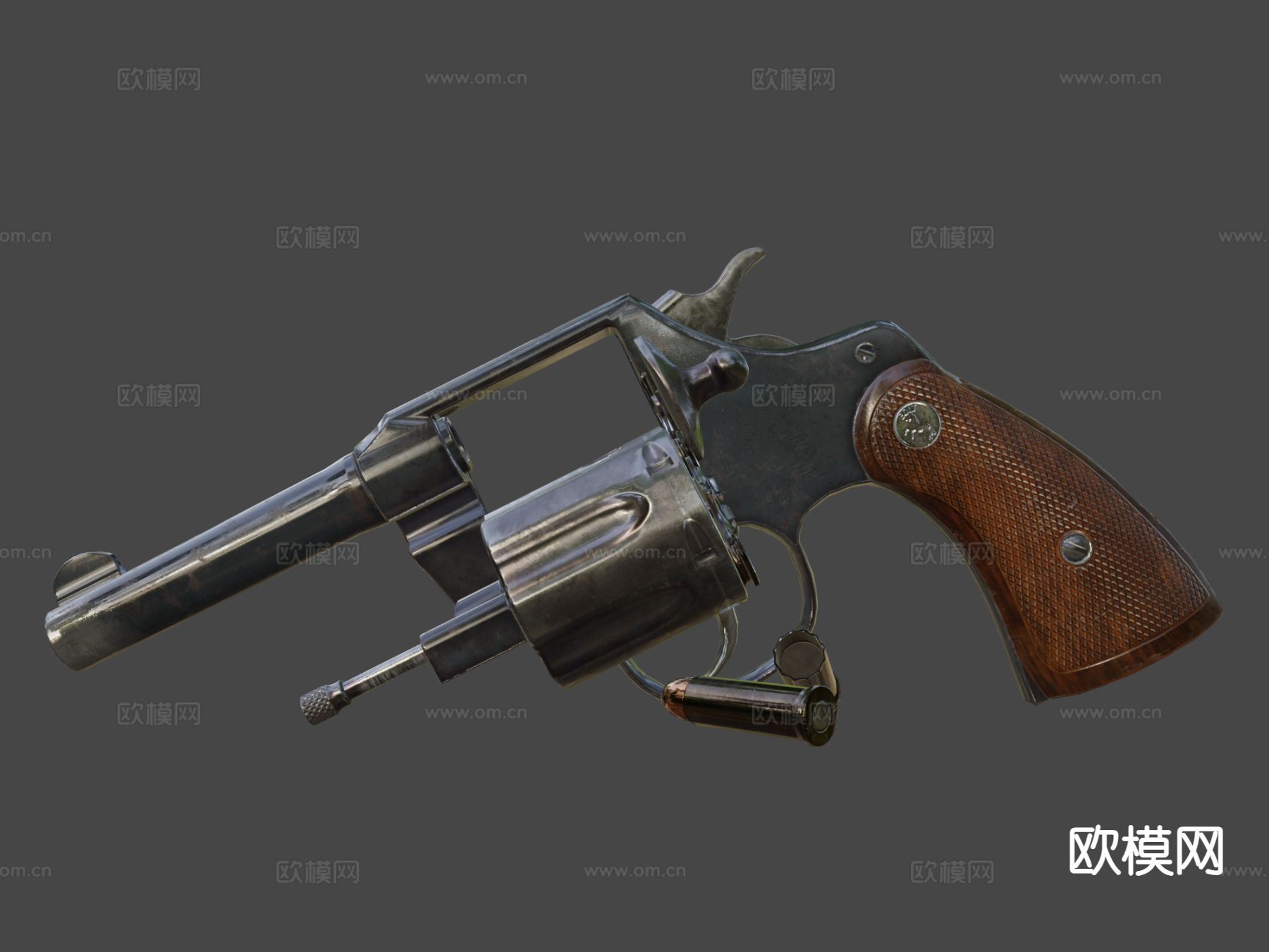 科尔特警用手枪su模型下载（渲染图5）