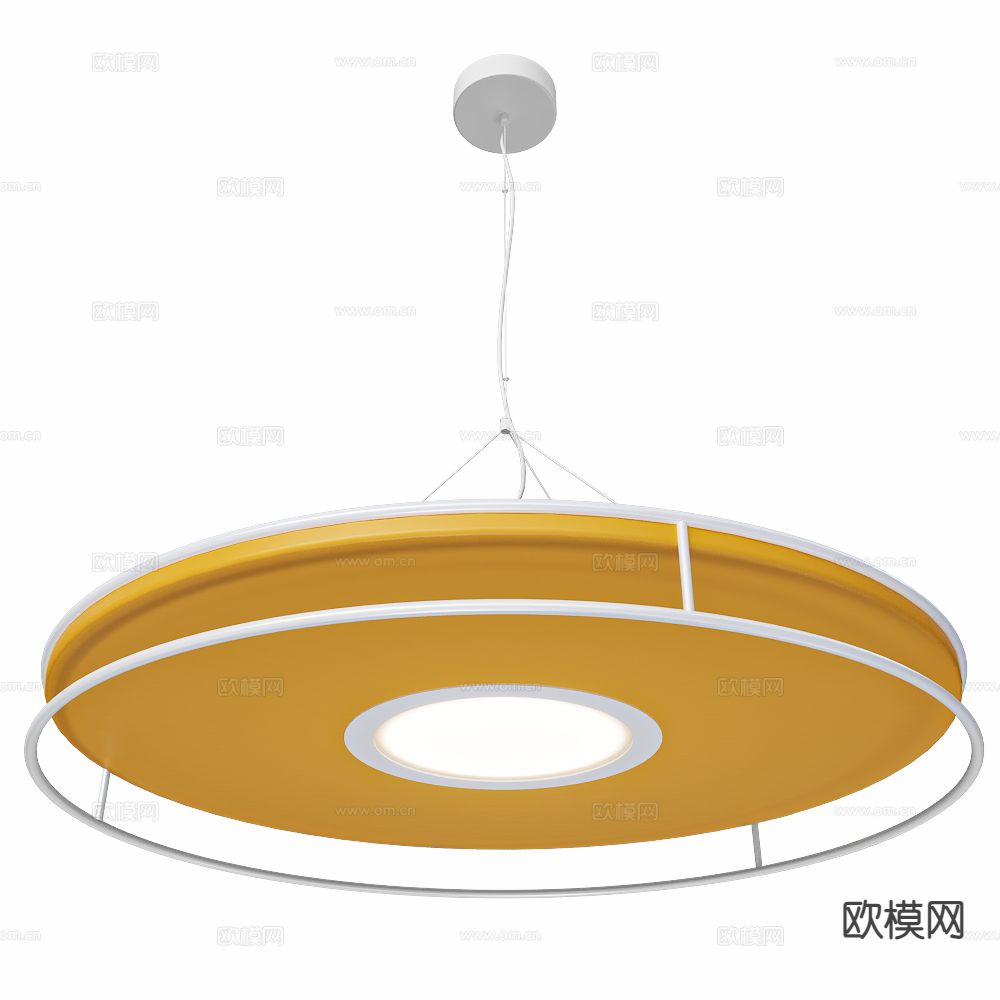 现代圆环吊灯3d模型