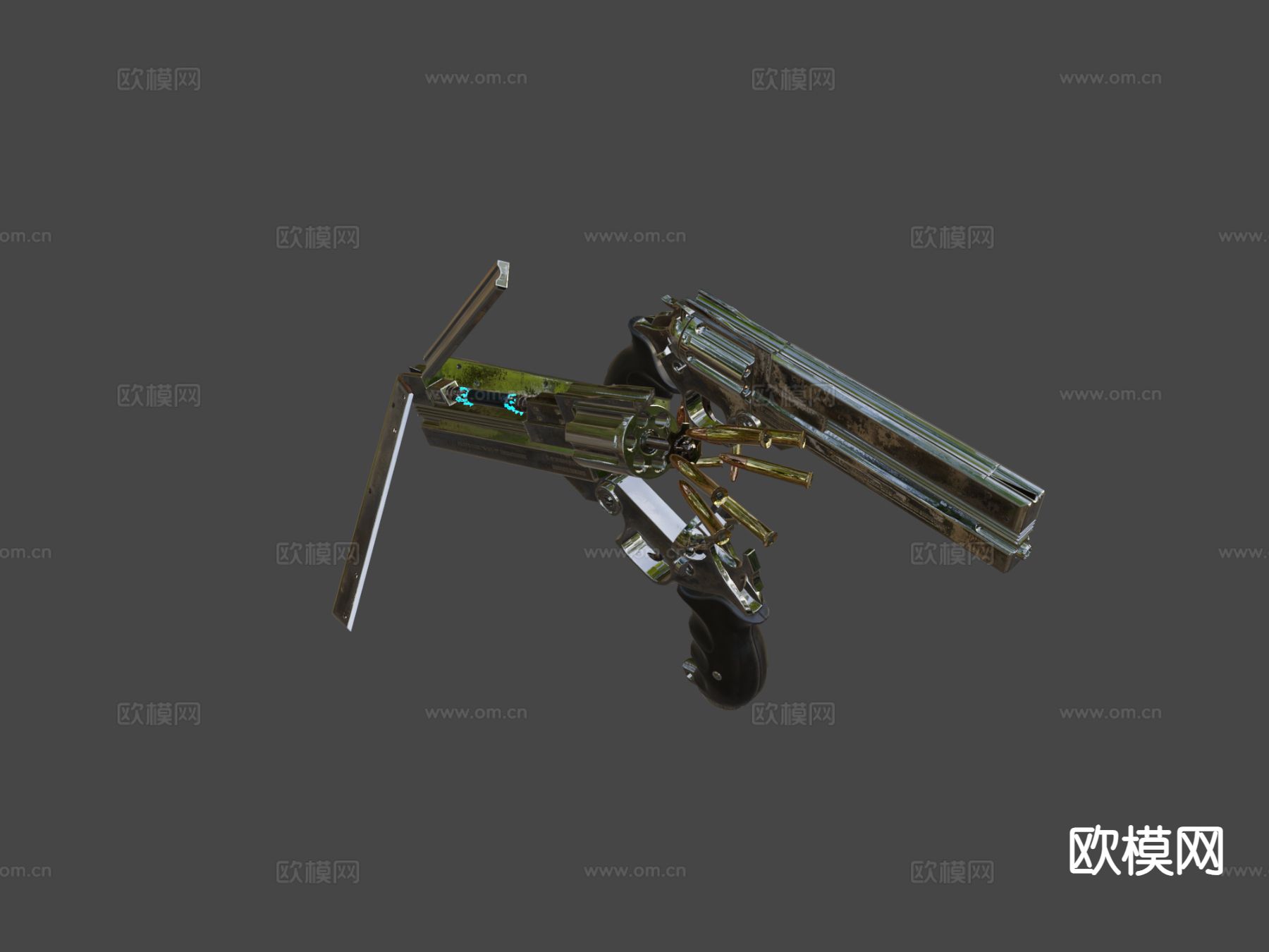 武器.长柯尔特手枪su模型下载（渲染图5）