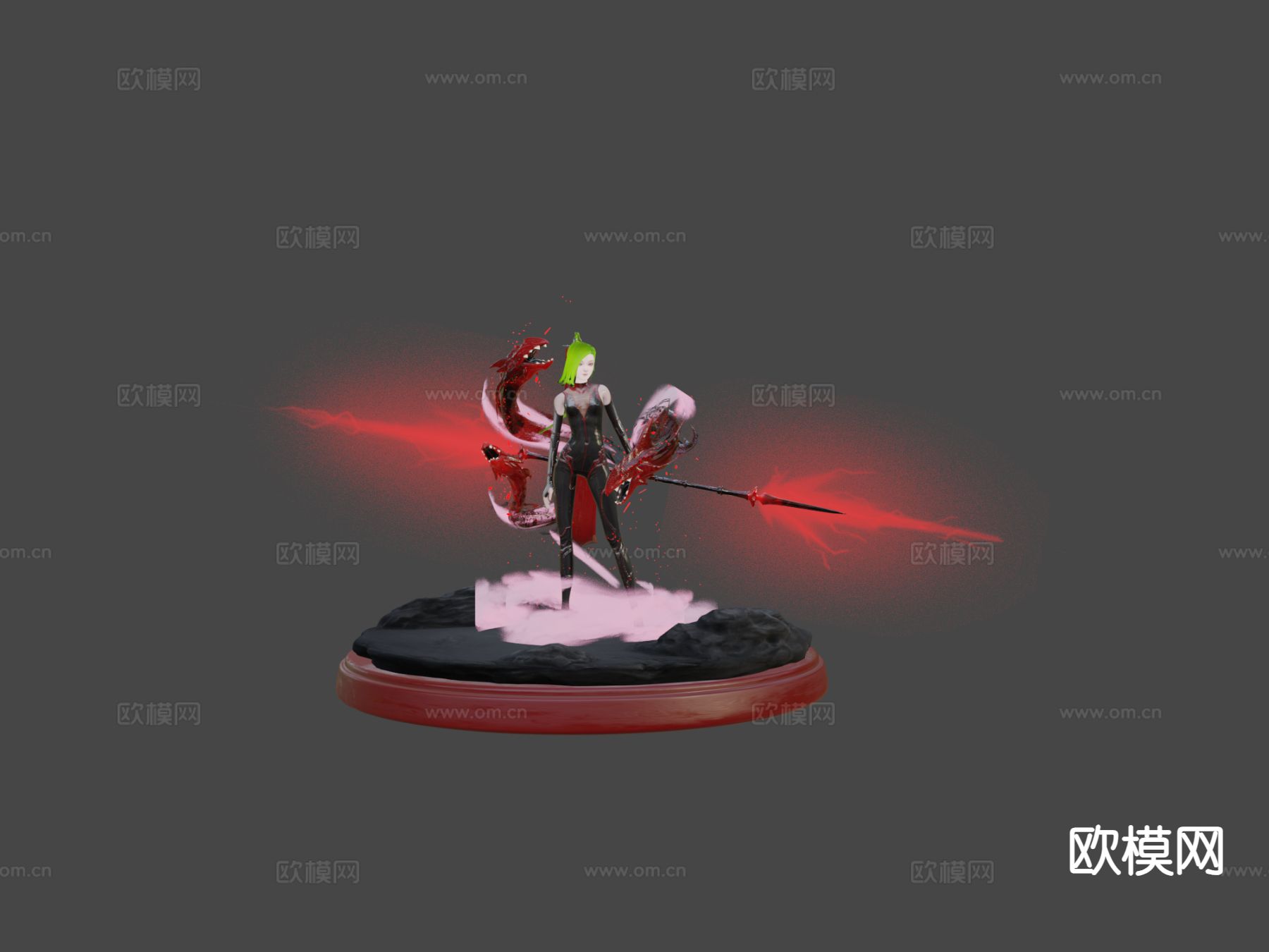 手办 赤月之女儿希利亚su模型下载（渲染图2）