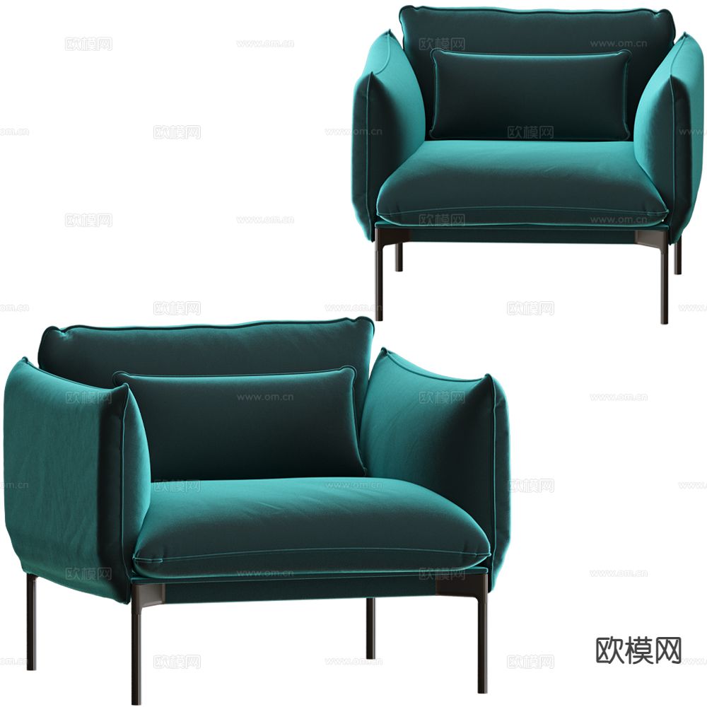 现代单人沙发3d模型下载