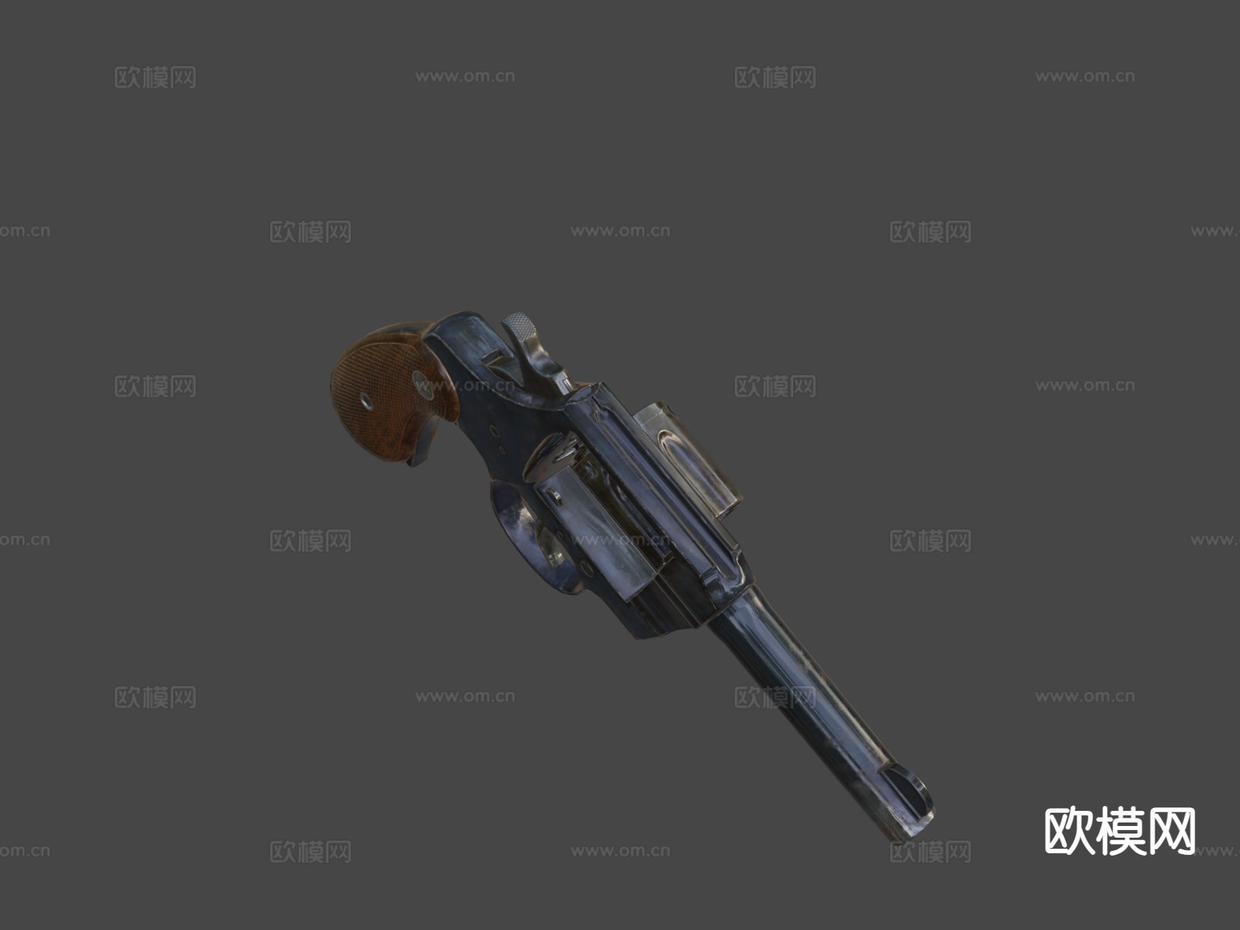 科尔特警用手枪su模型下载（渲染图6）