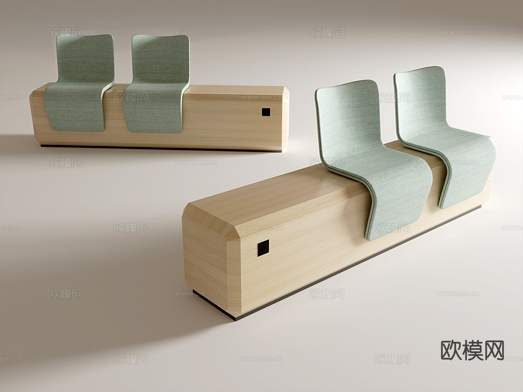 公用椅 公共椅su模型下载（渲染图2）