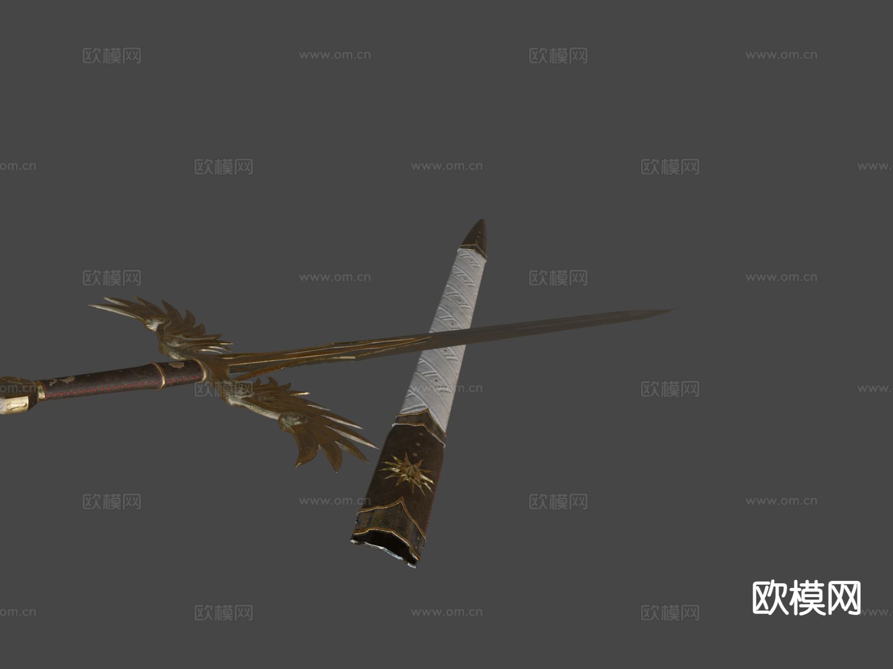 康纳之剑su模型下载（渲染图4）