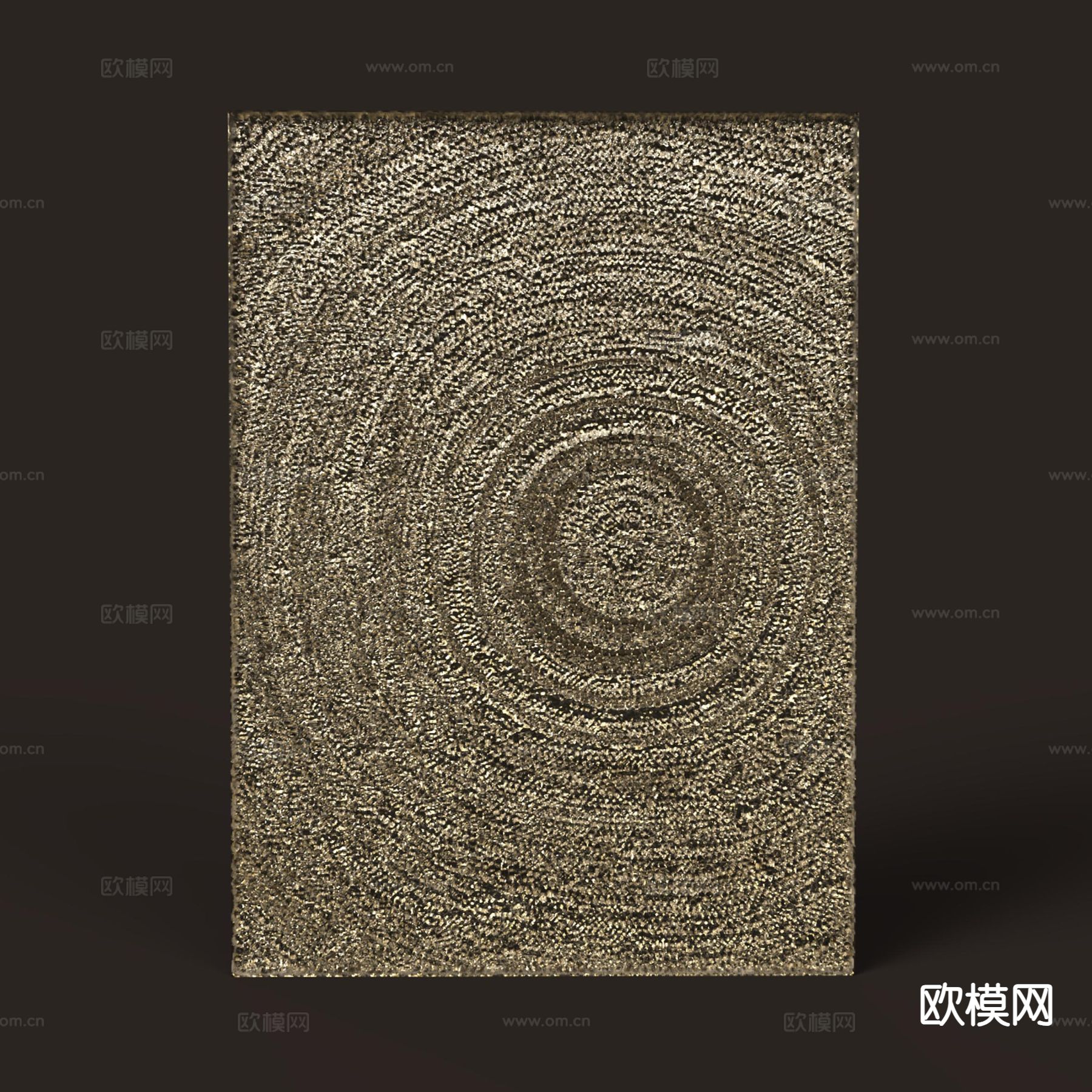 简欧浮雕 铜雕su模型下载（渲染图2）