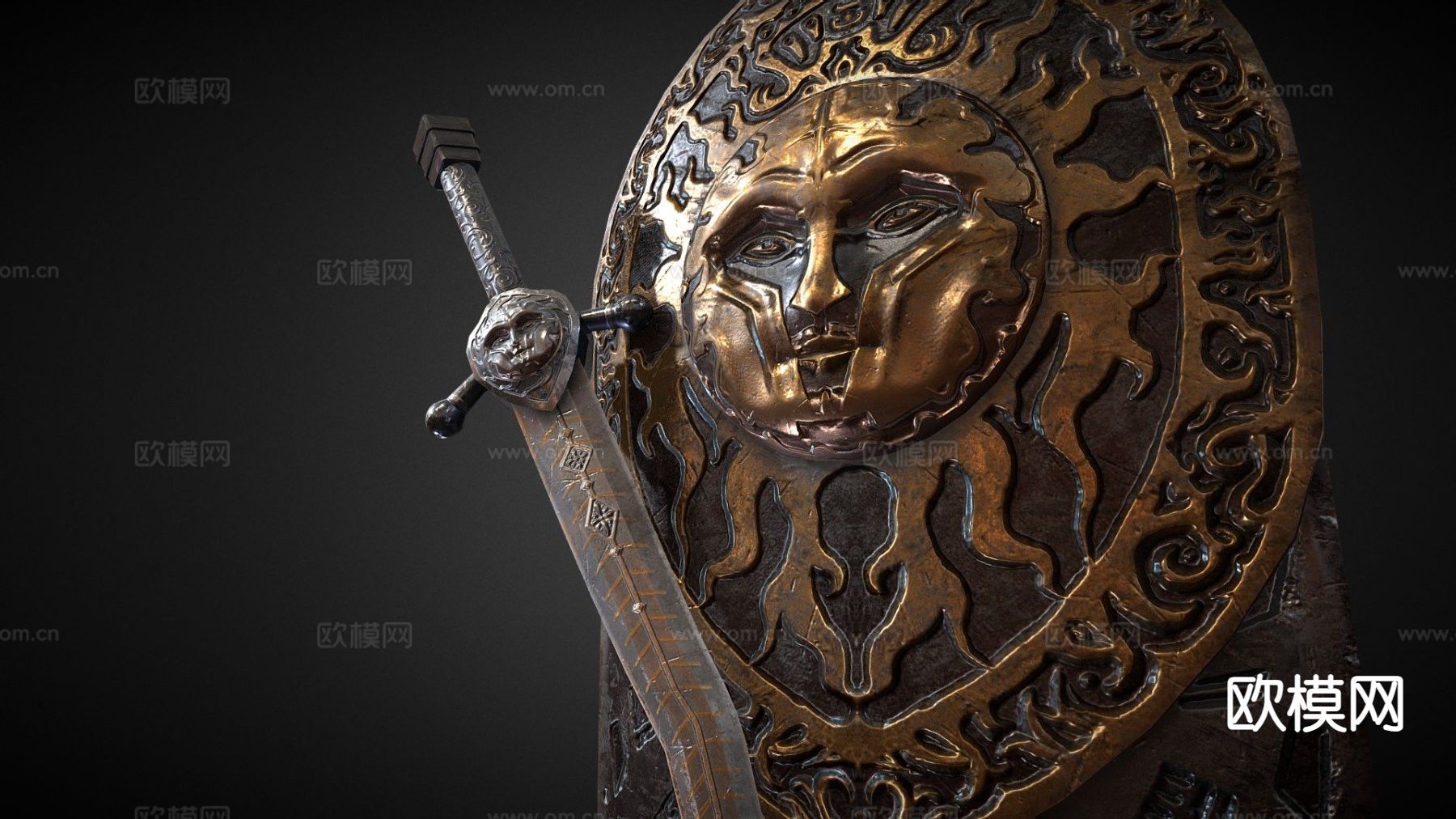 沃蒂格尔-剑盾套装su模型下载（渲染图4）