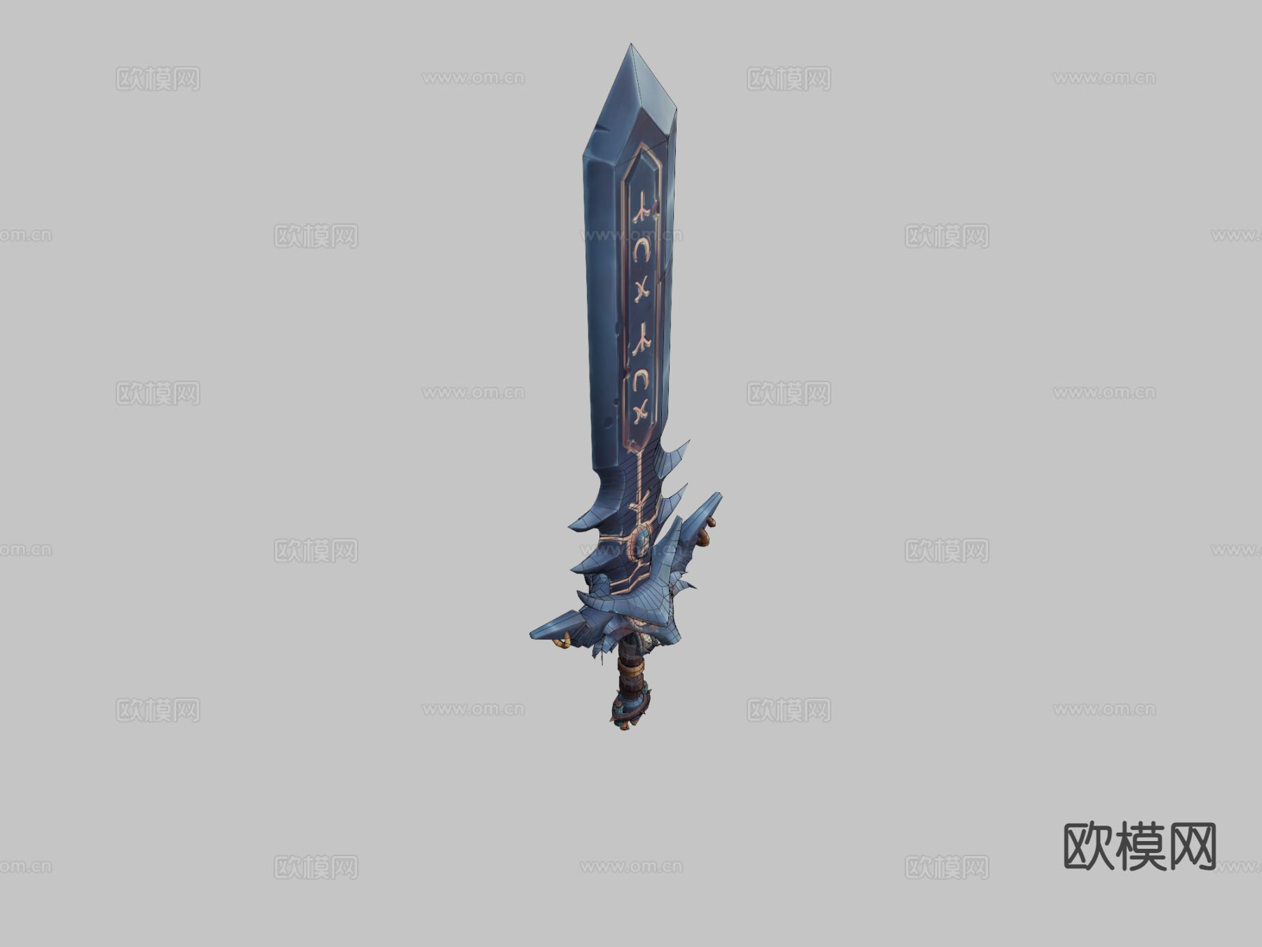 巫师风格化剑su模型下载（渲染图3）