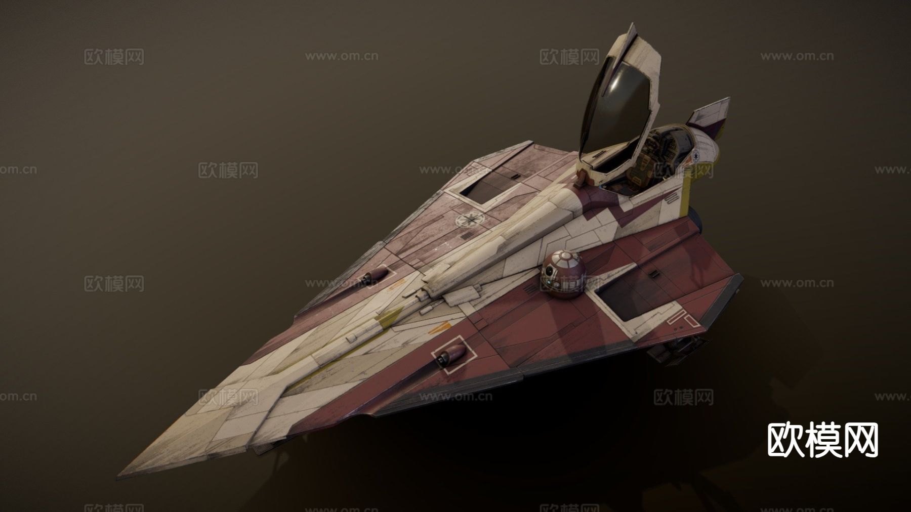 星际战斗机su模型下载（渲染图2）