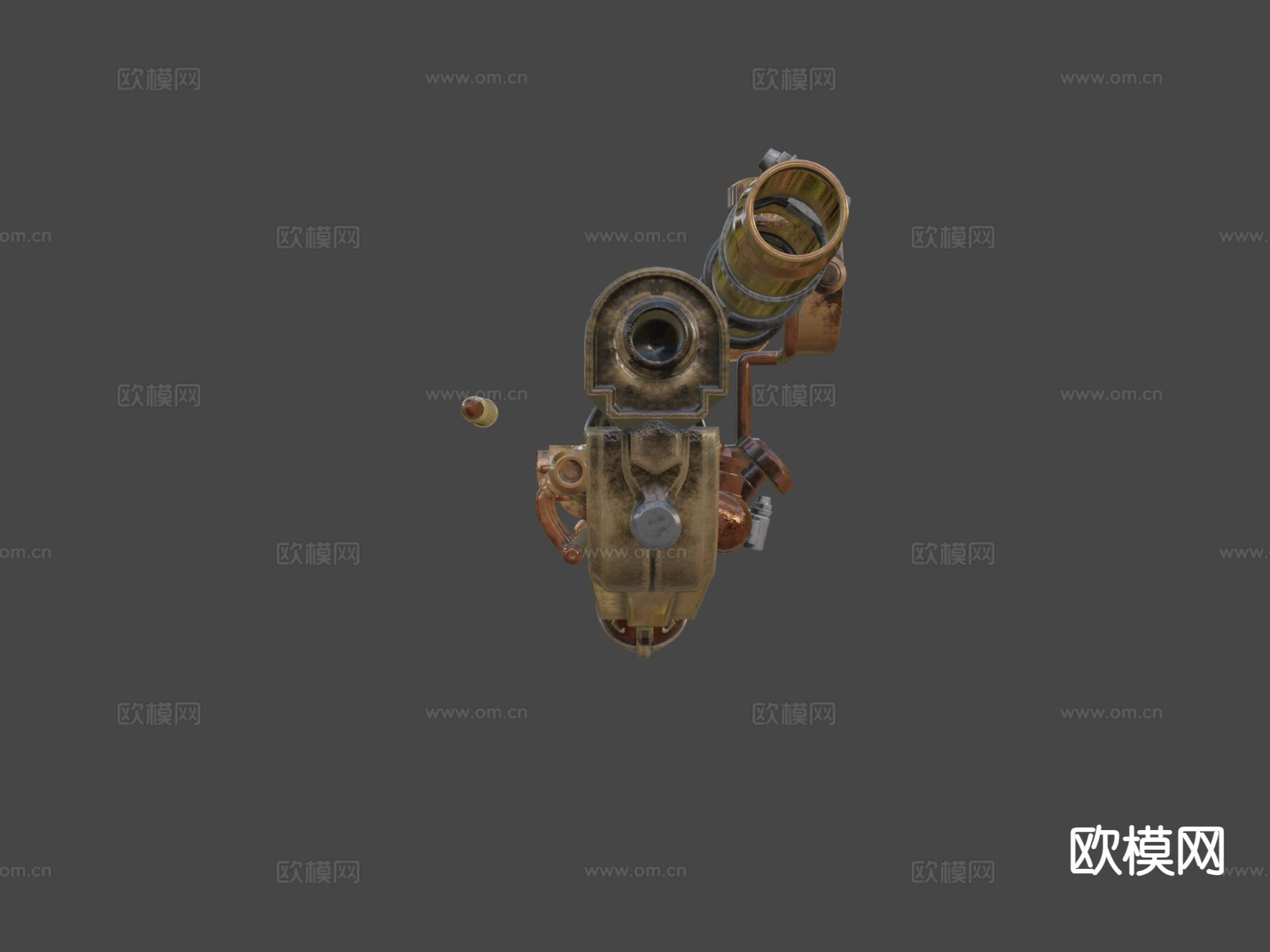 蒸汽朋克枪su模型下载（渲染图2）