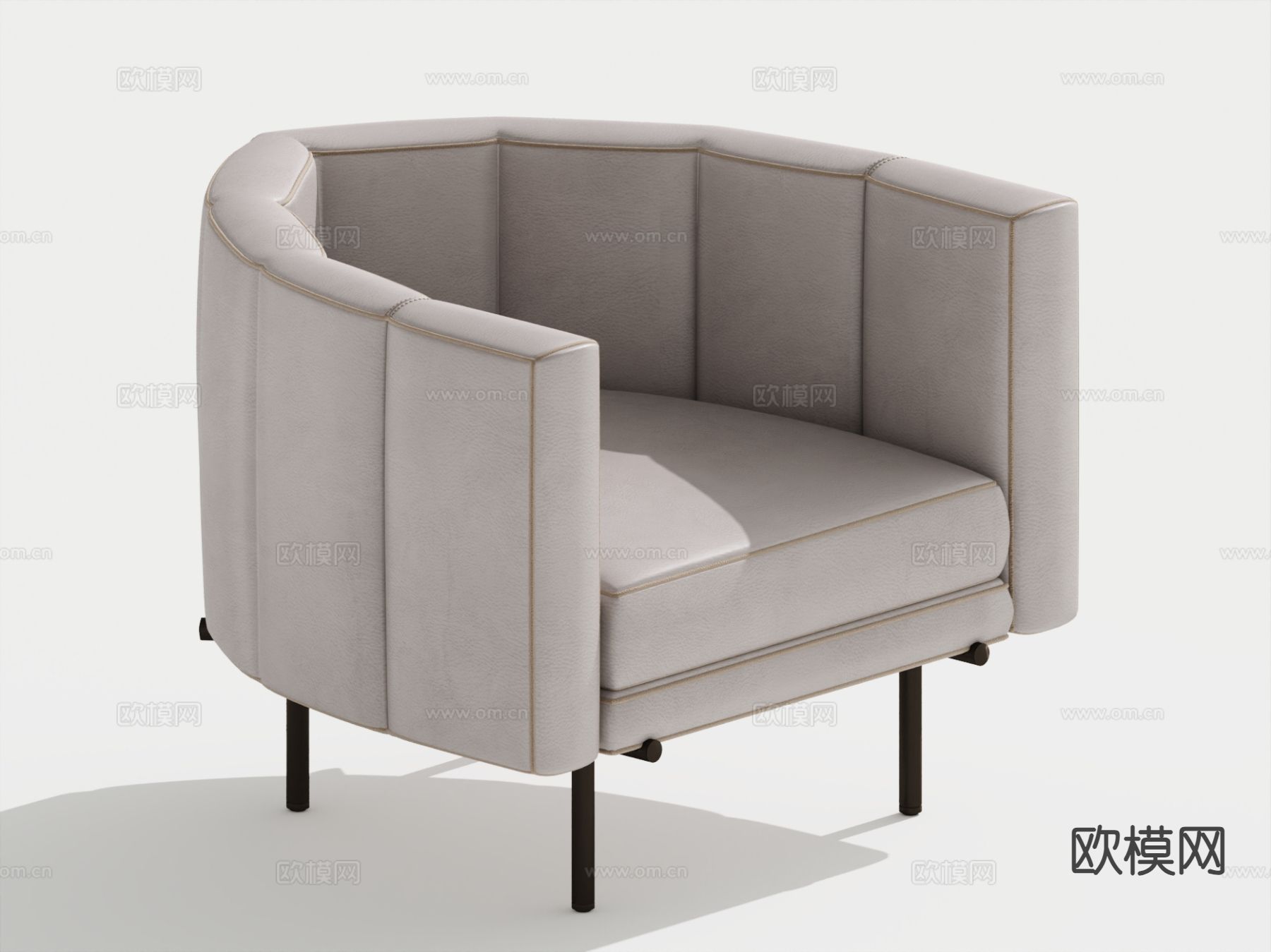 现代沙发椅 休闲椅 扶手椅su模型下载（渲染图2）