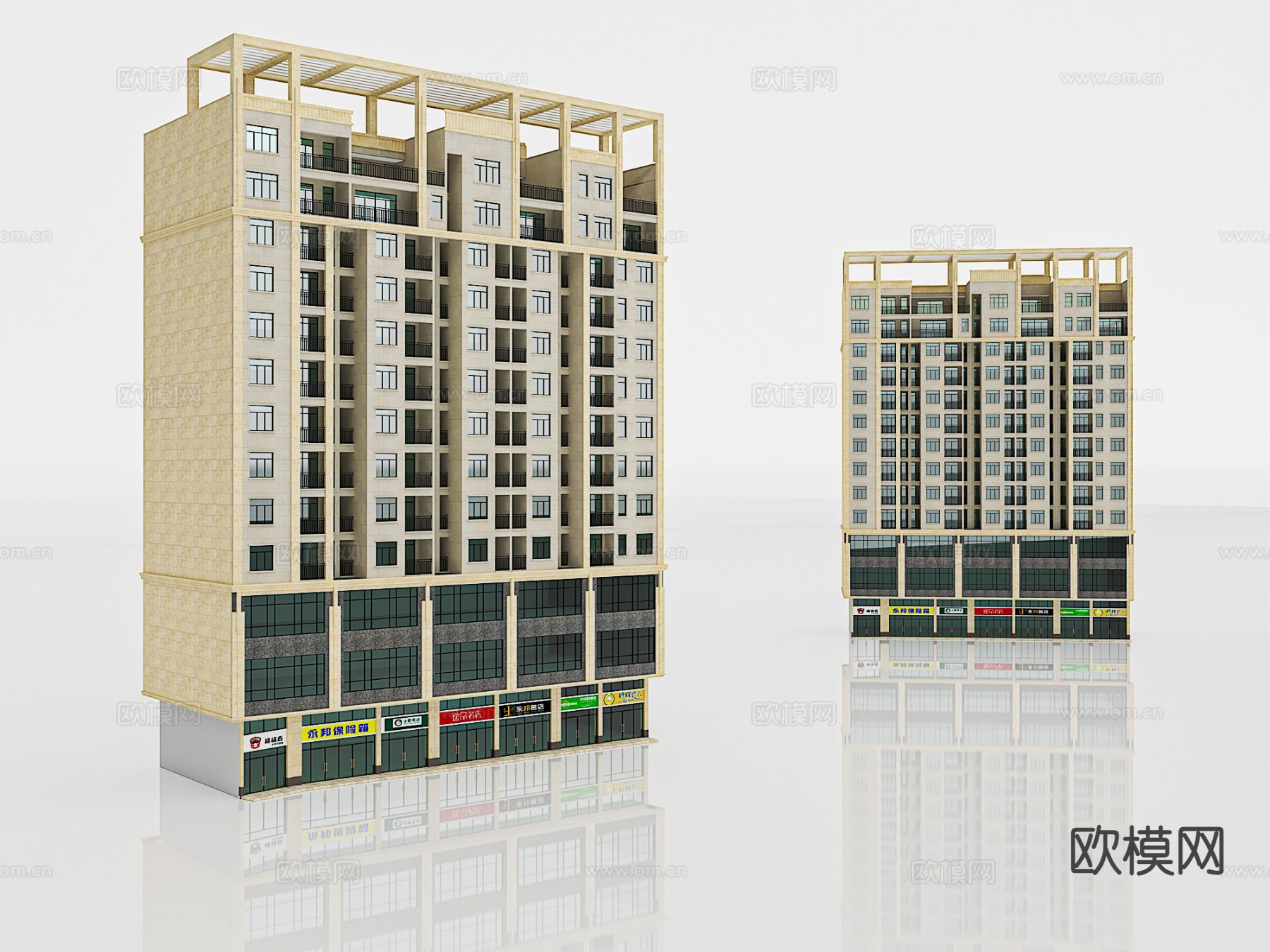 住宅楼构件3d模型