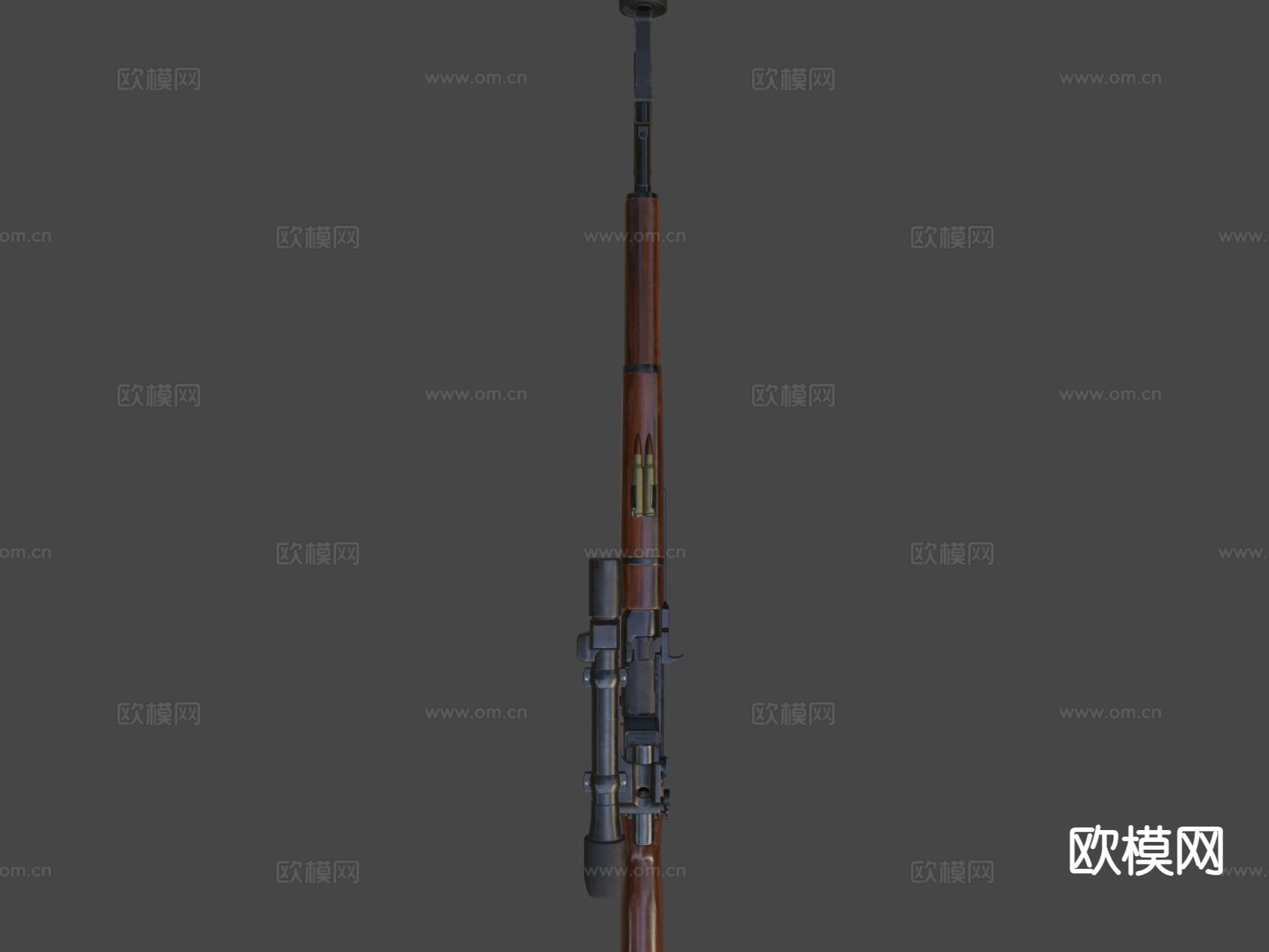 M1加兰德阻击枪 阻击枪su模型下载（渲染图4）