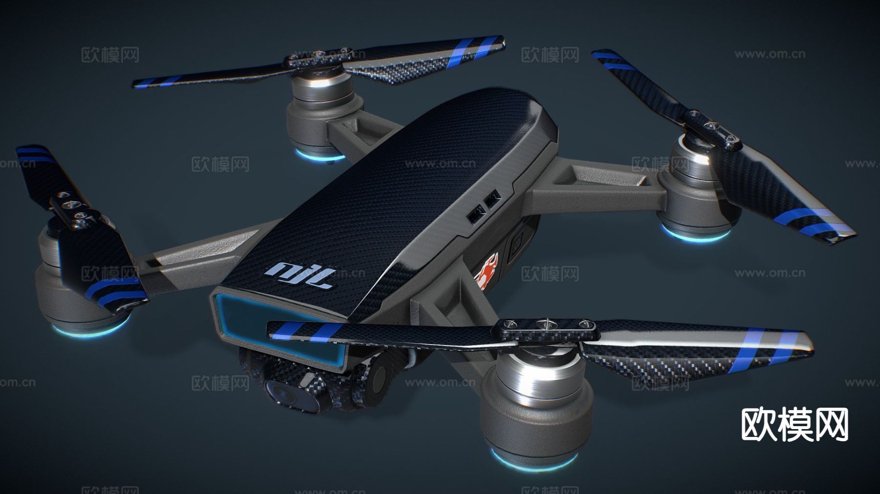 碳纤维无人机su模型下载（渲染图2）