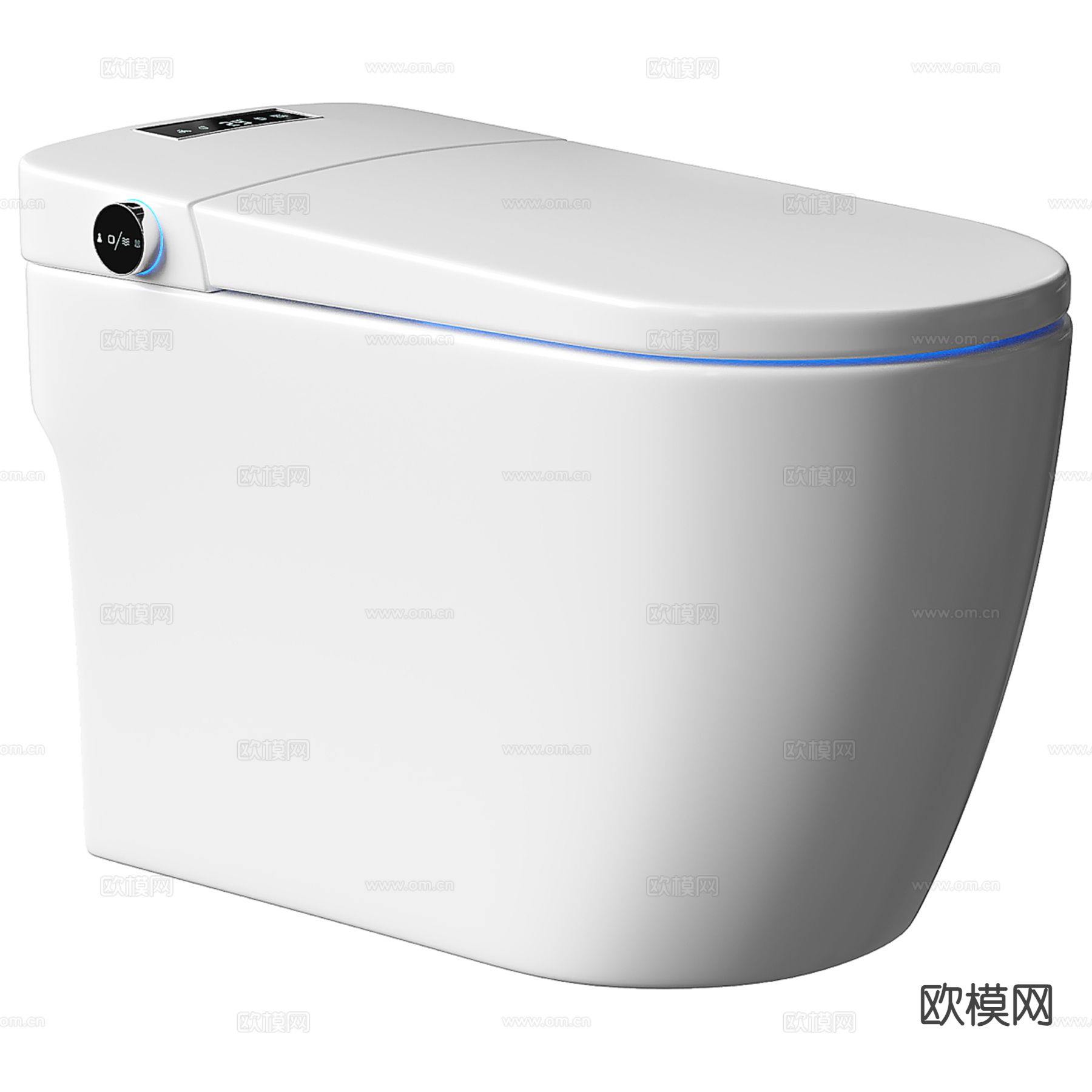 现代智能马桶3d模型